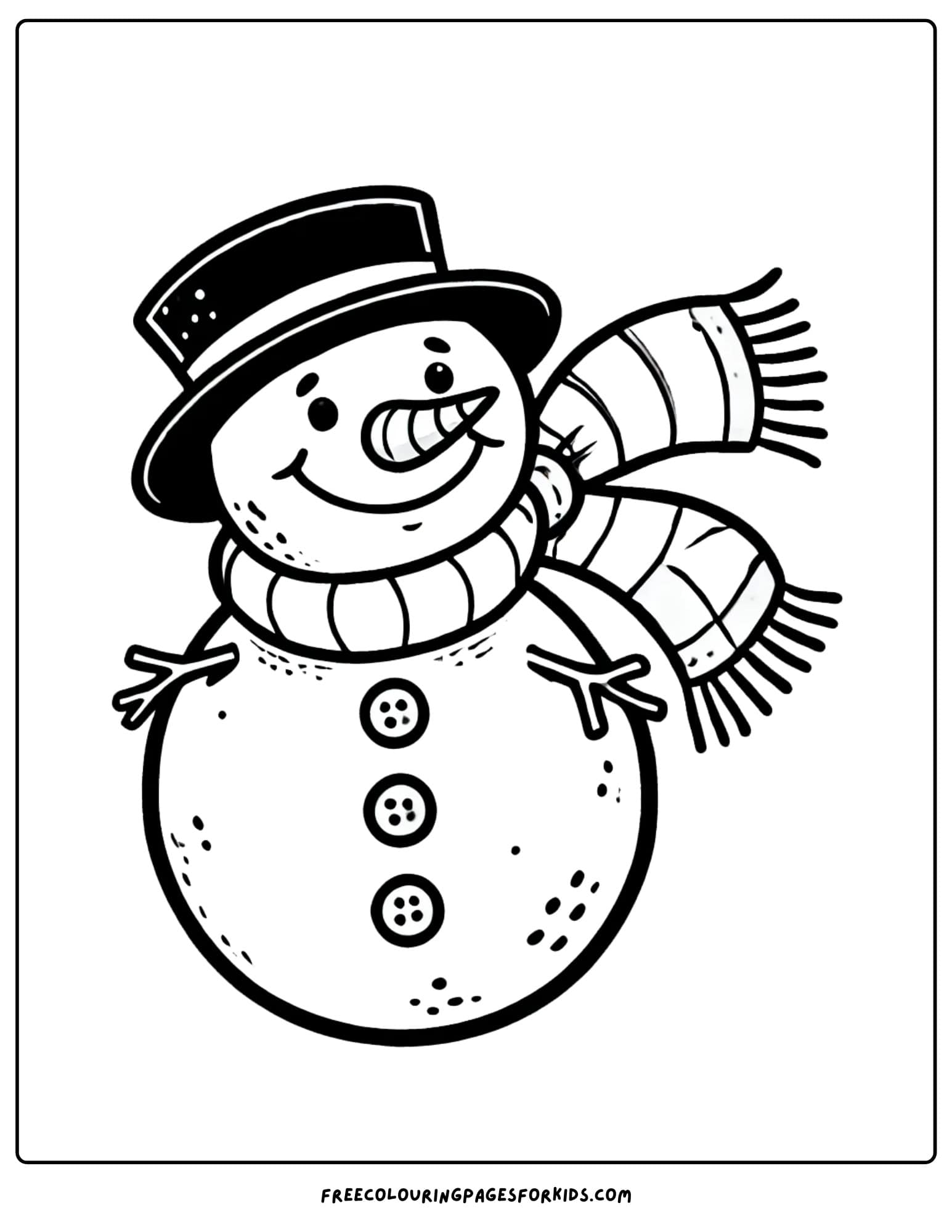 christmas snowman coloring page