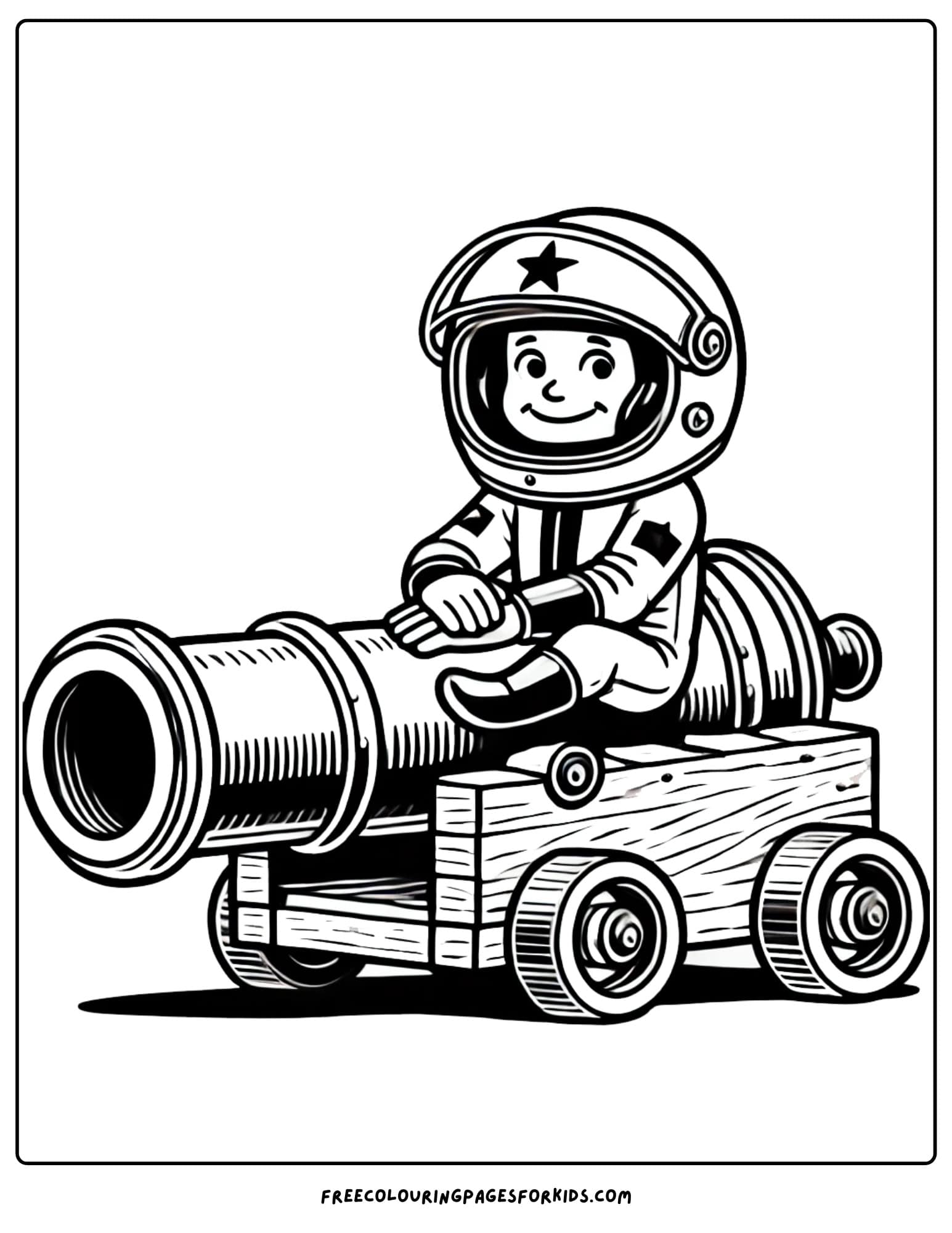 circus human cannonball coloring page