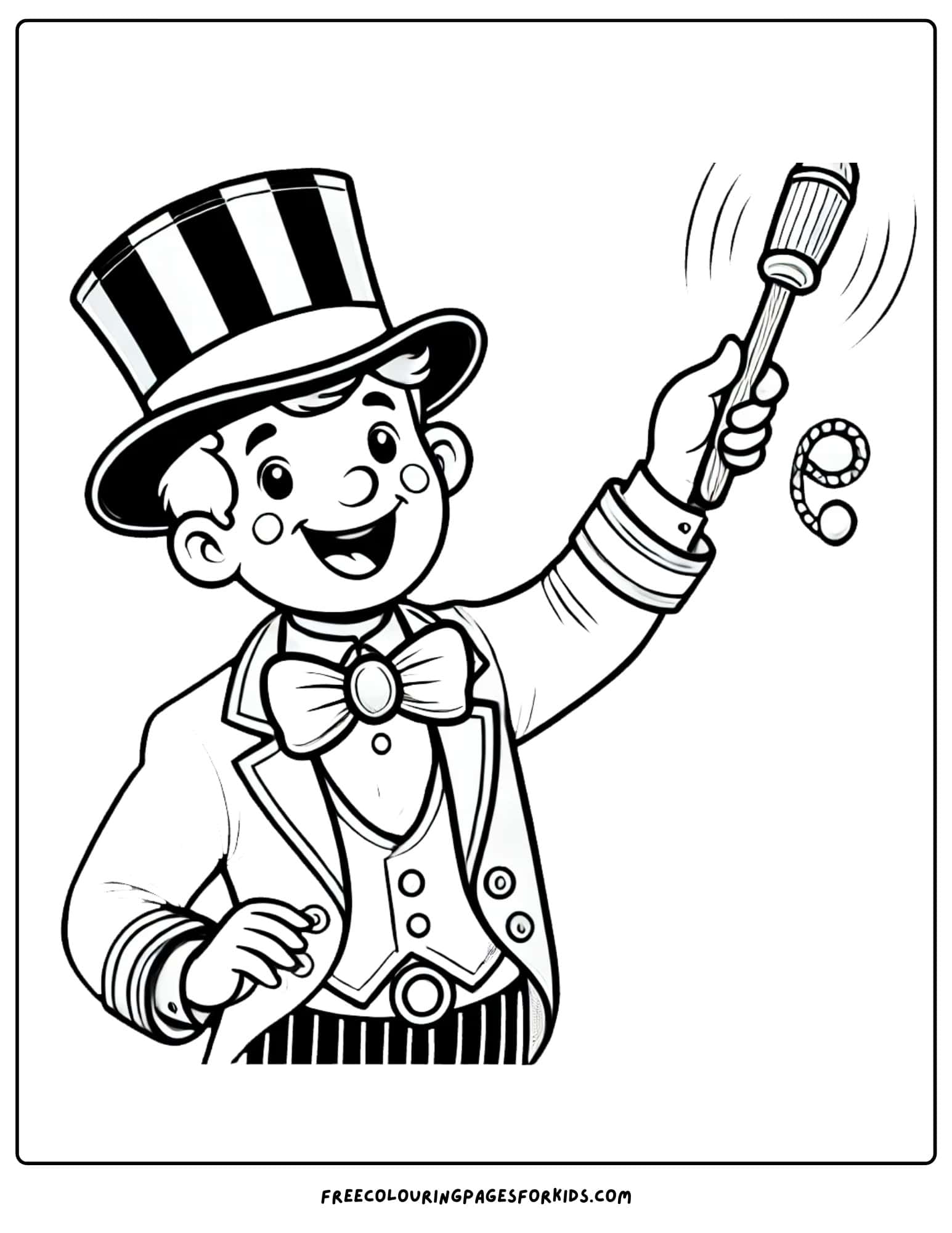 circus ringmaster coloring page