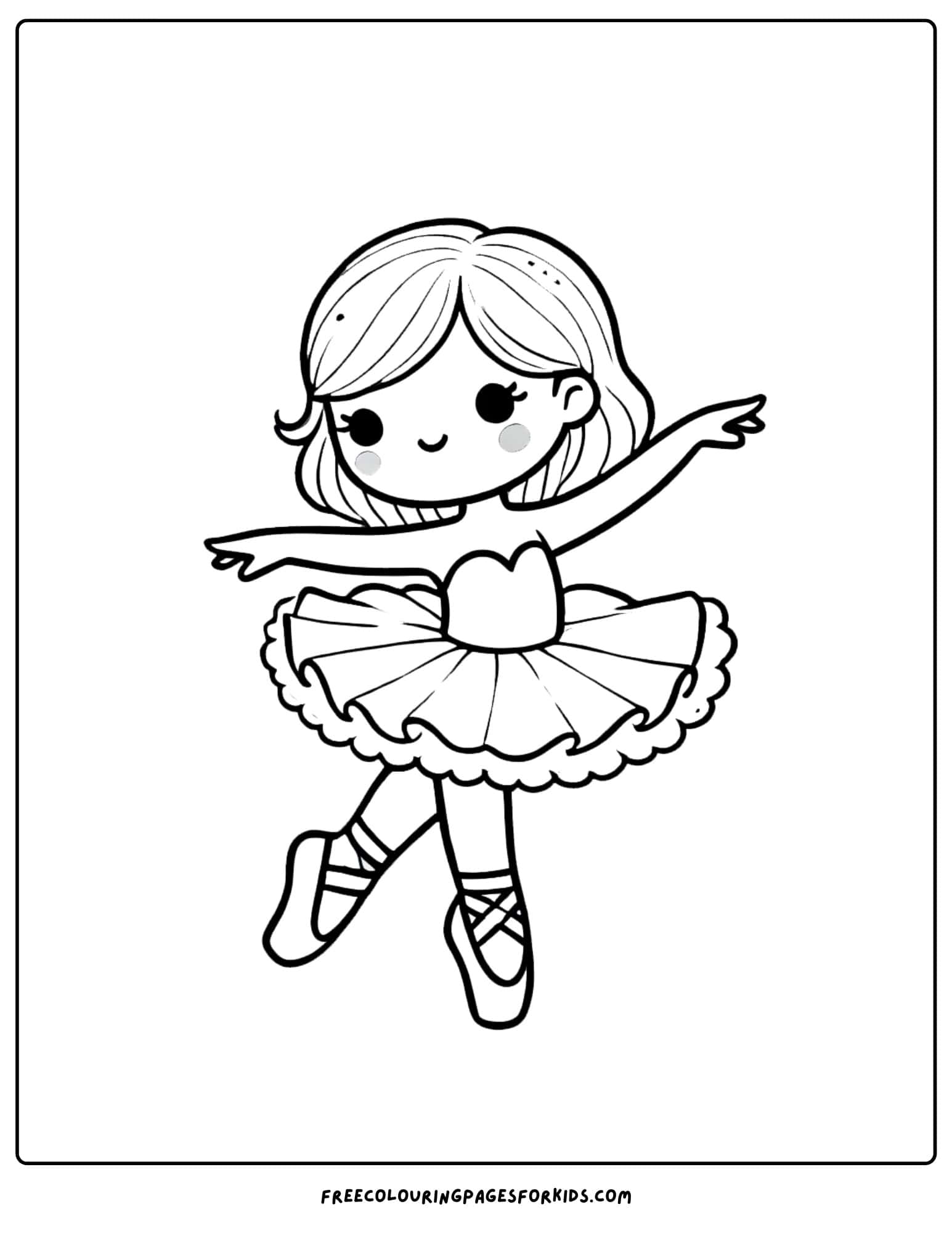 doll ballerina coloring page