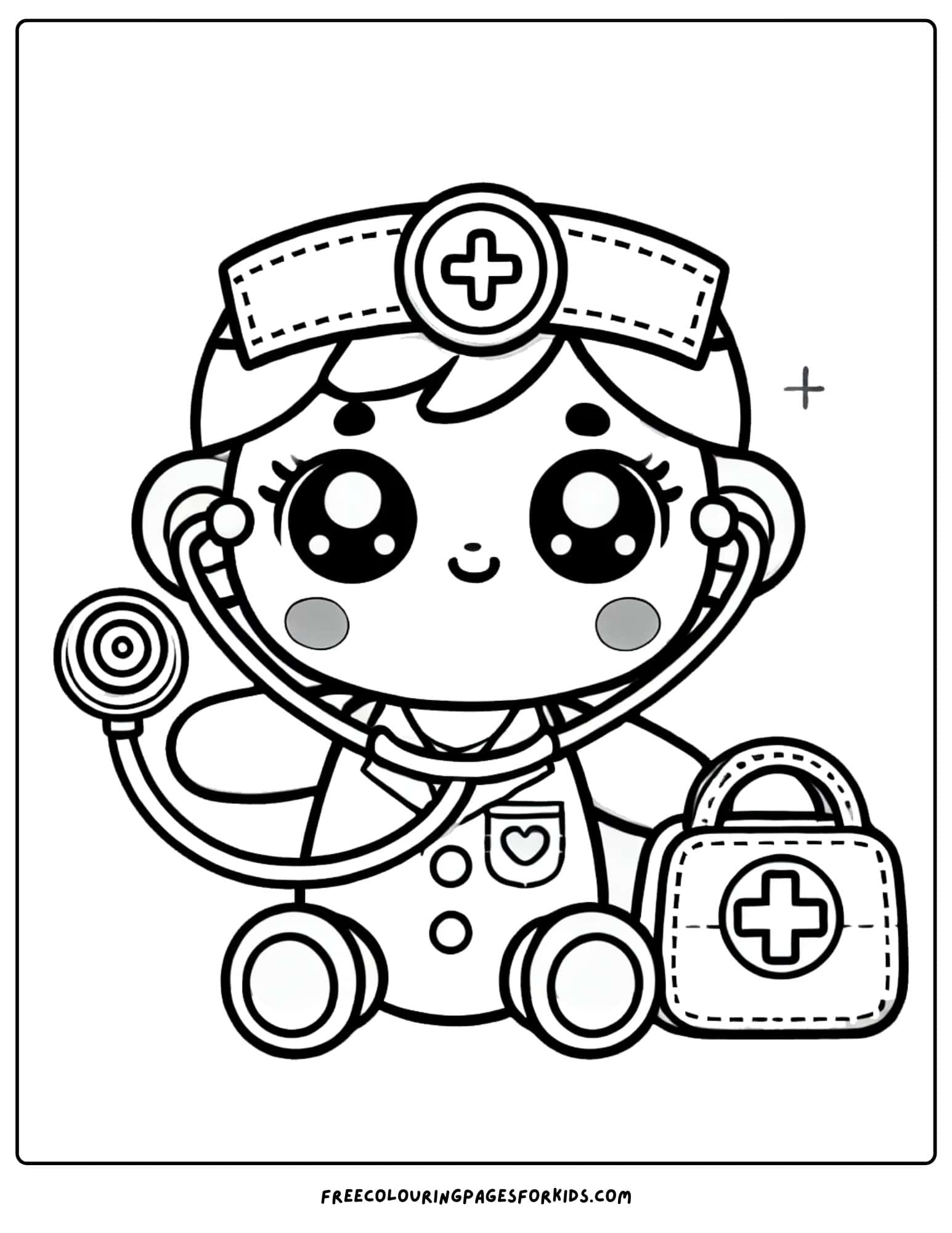 doll doctor coloring page