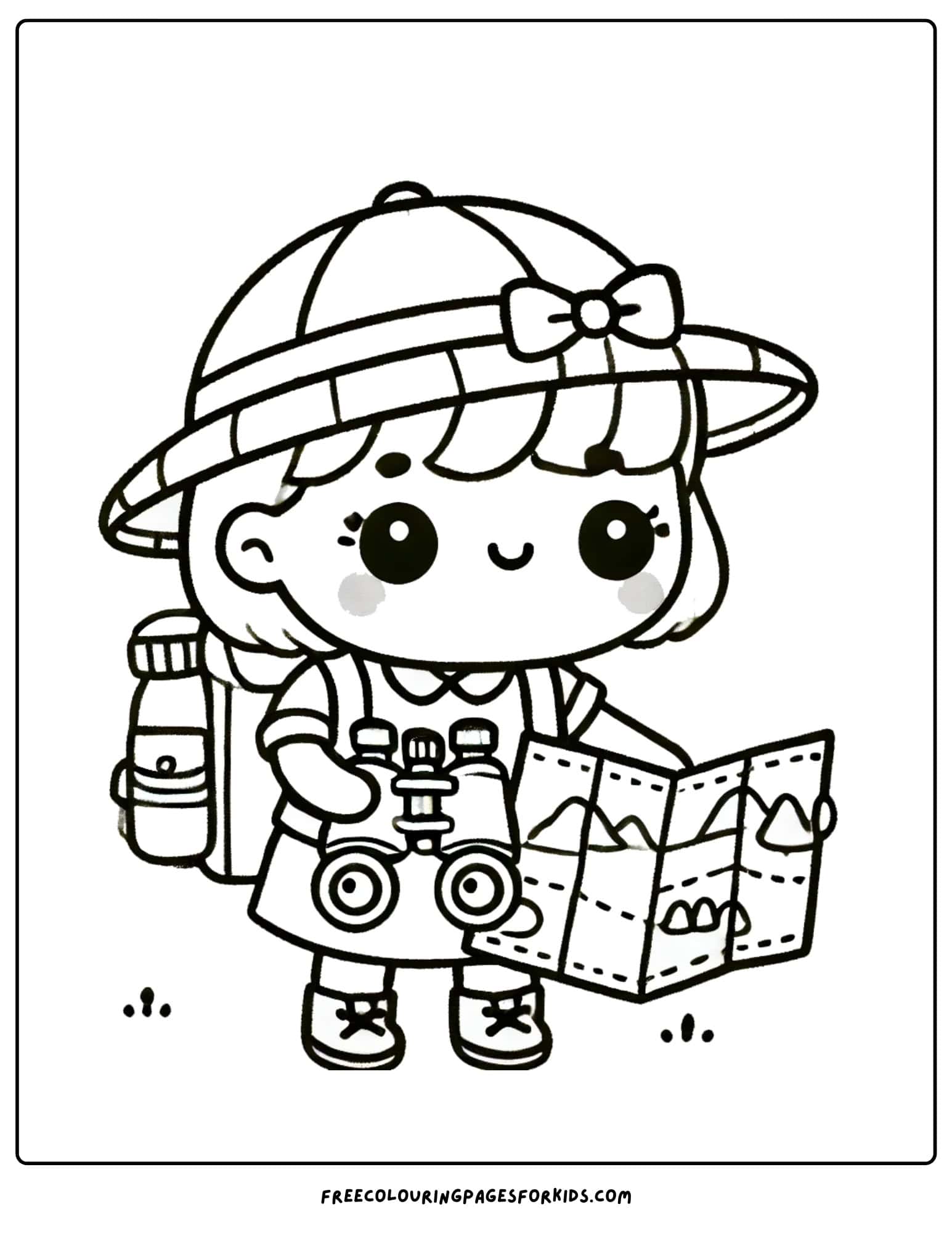 doll explorer and map coloring page