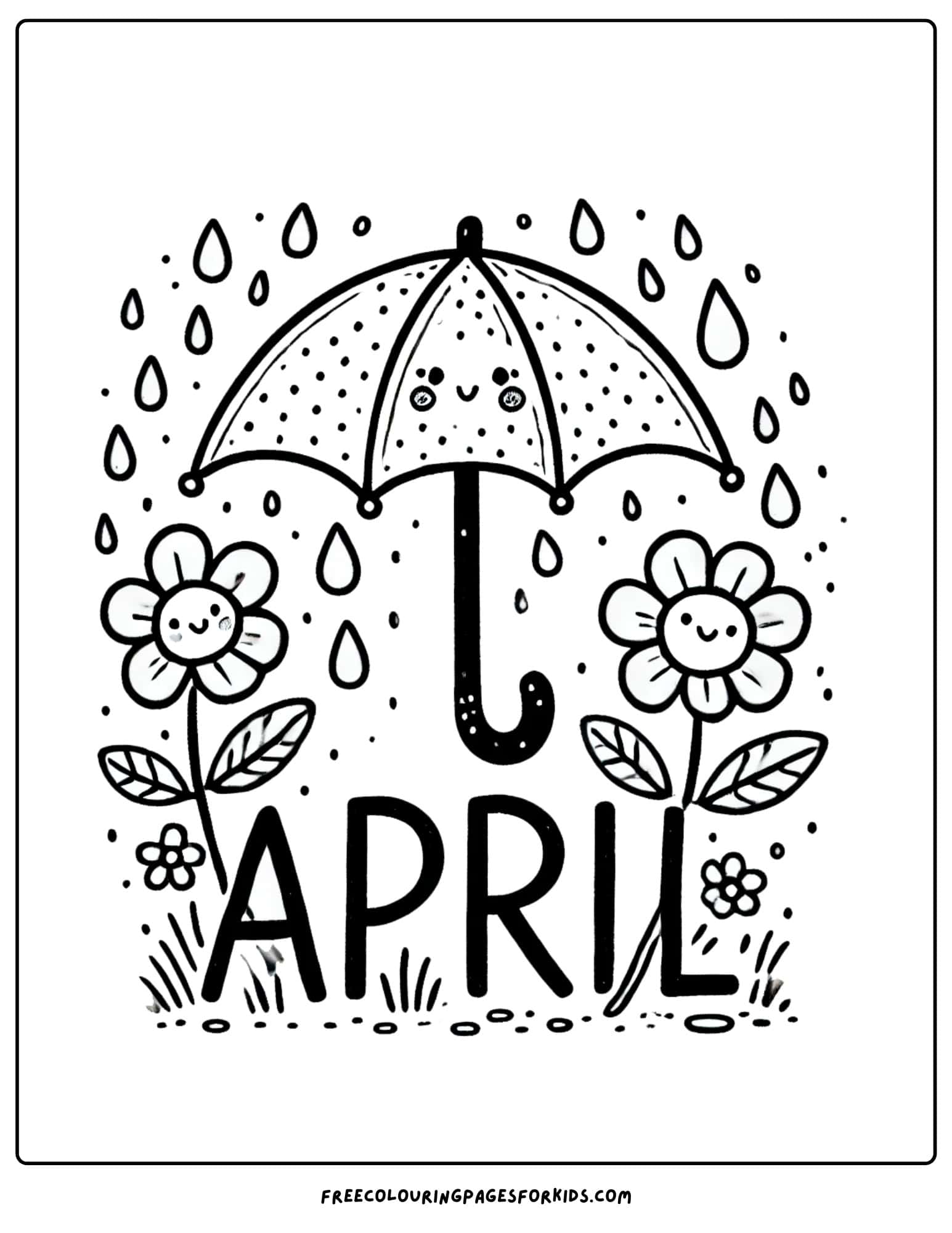 April Coloring Page