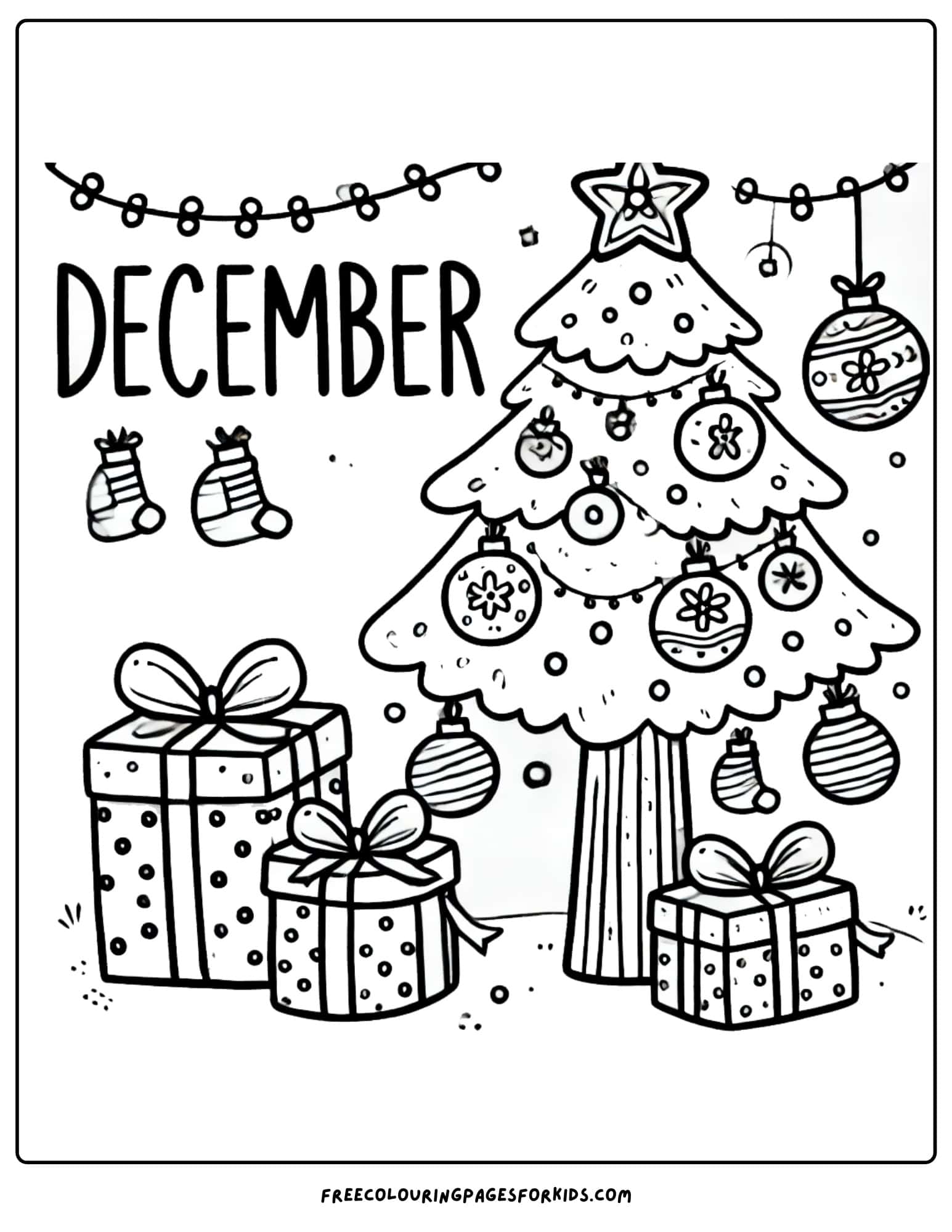 December Coloring Page