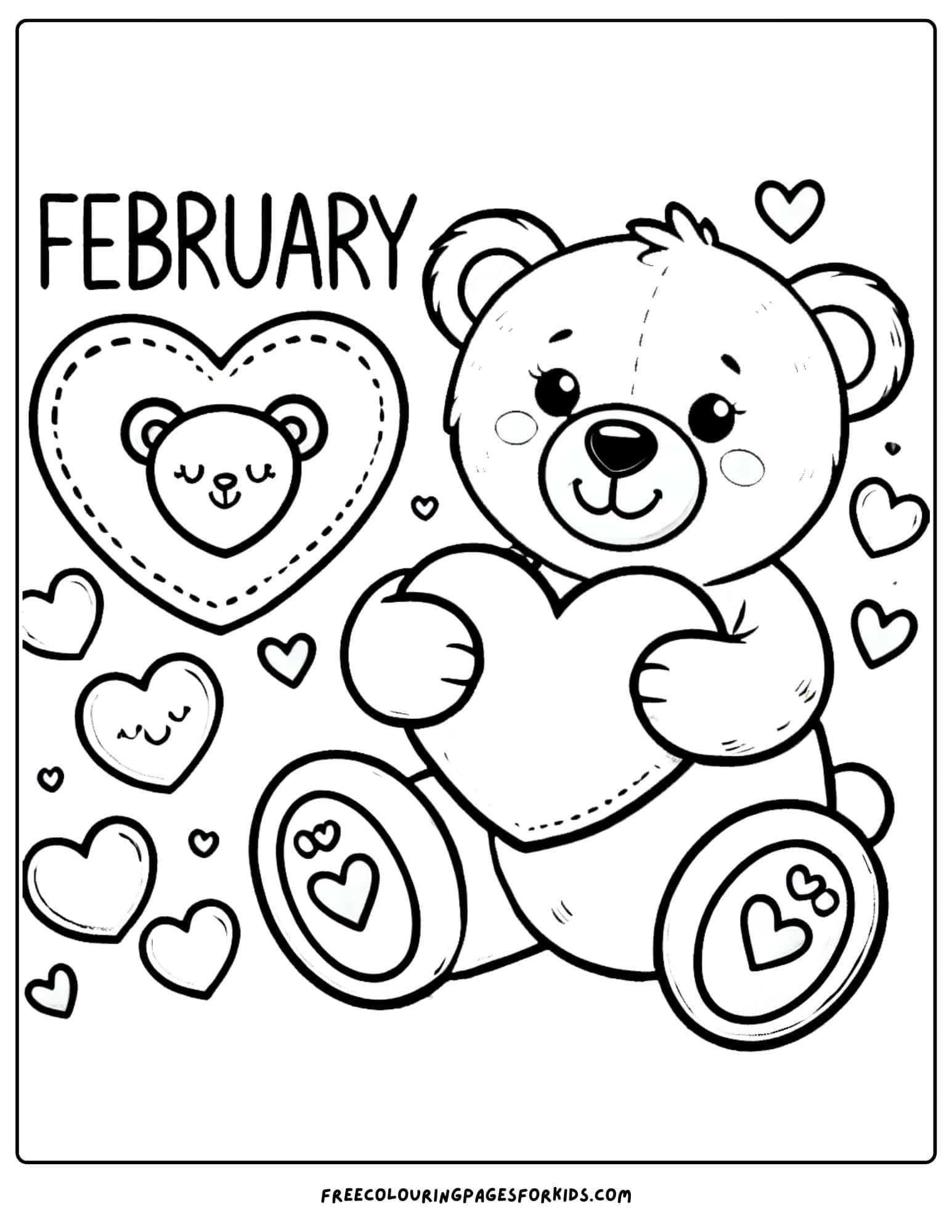 Feburary Coloring Page