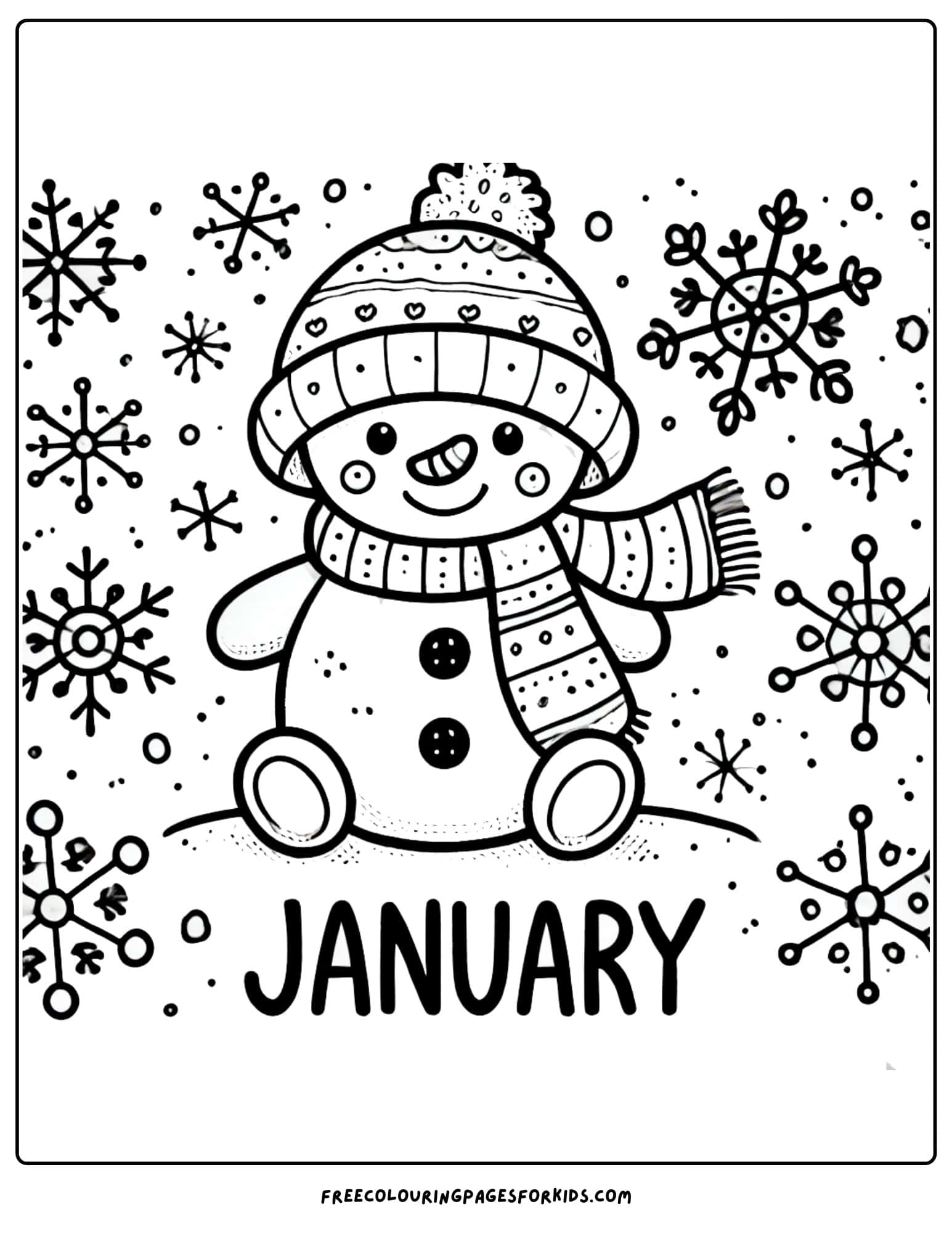 January Coloring Page