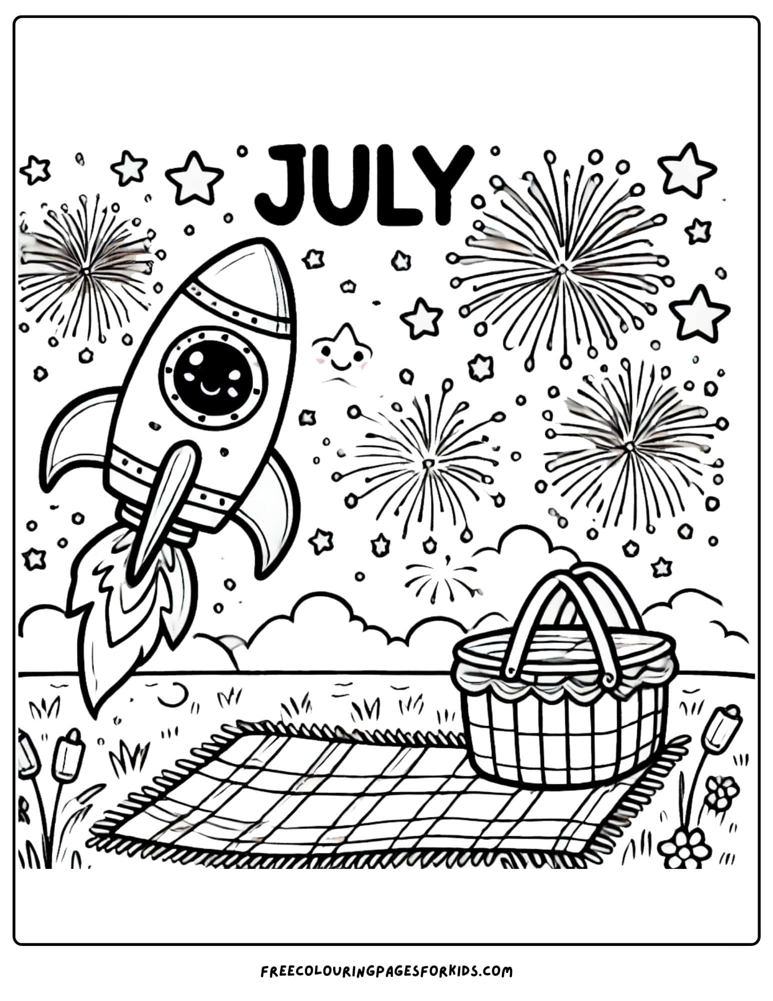 July Coloring Page