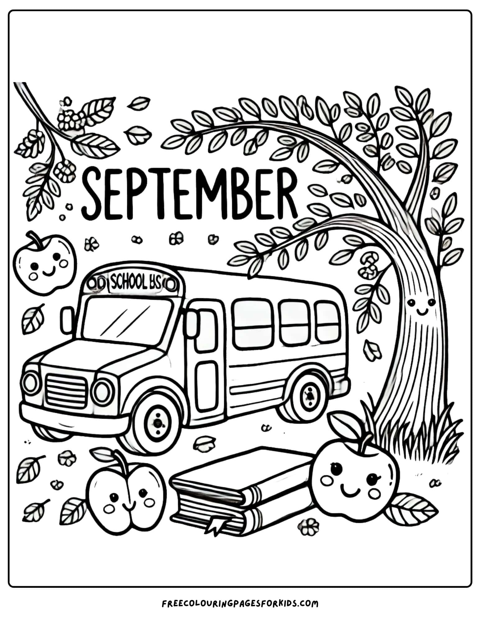 September Coloring Page