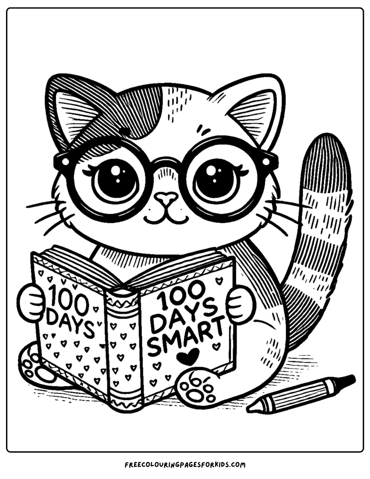 100 days of school smarter coloring page