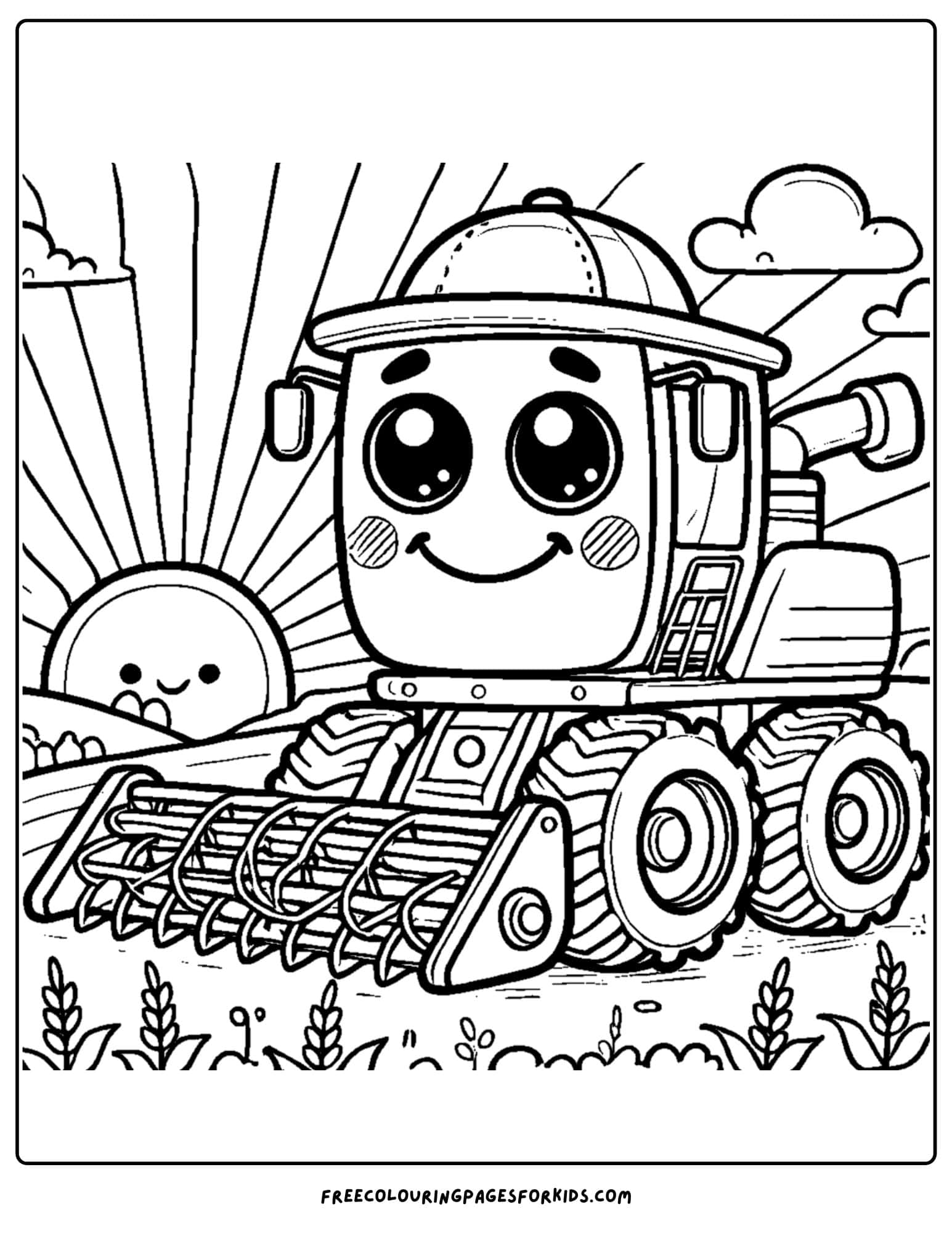 combine at sunset coloring page