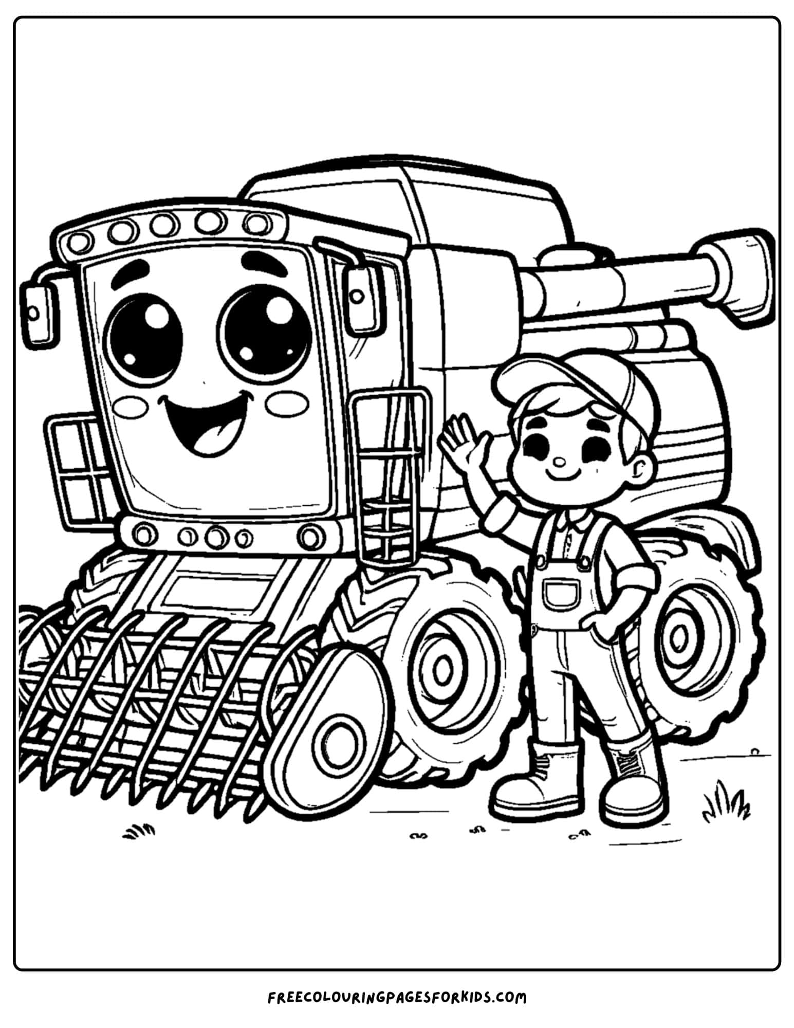 combine with a farmer waving coloring page