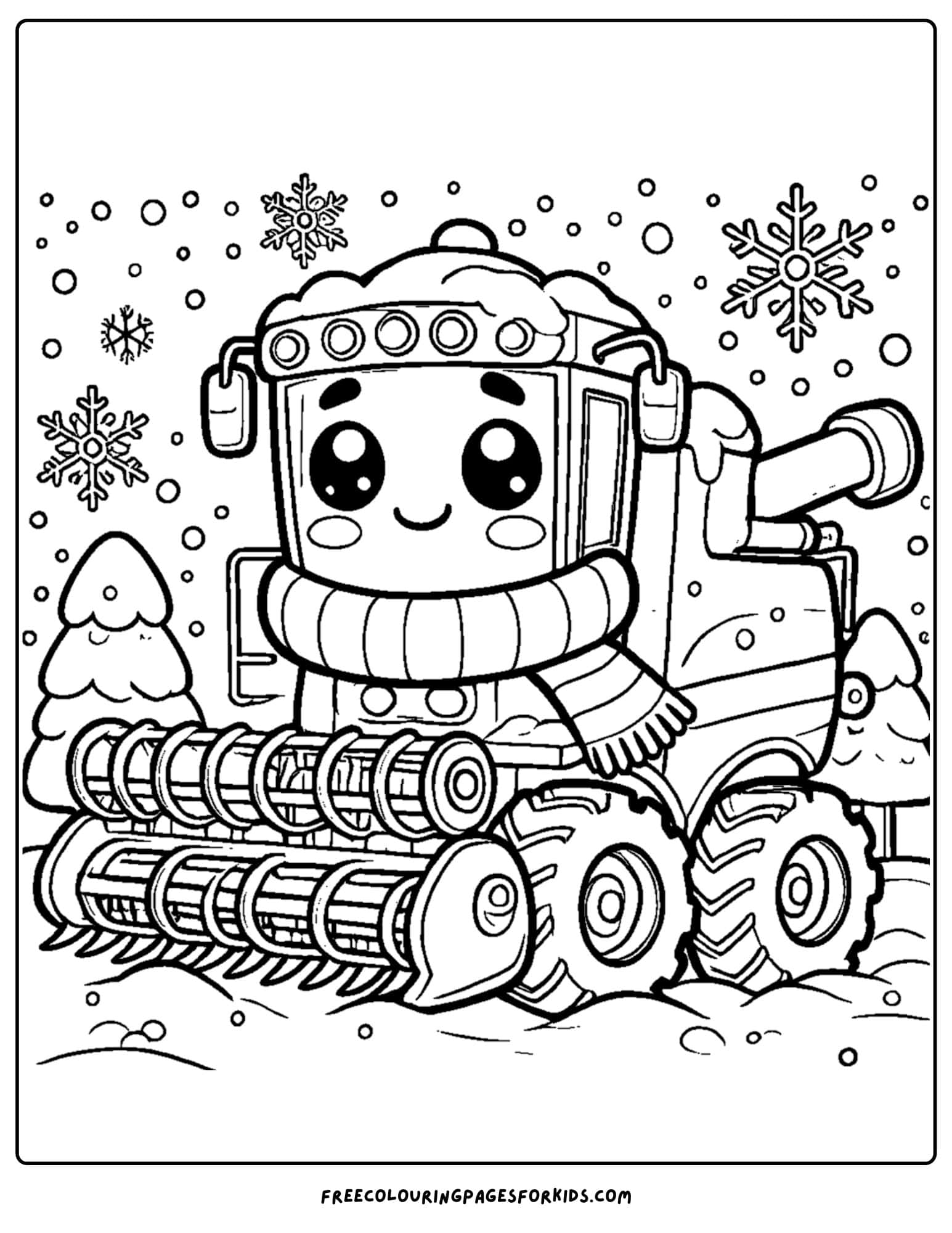 combine working in the snow coloring page