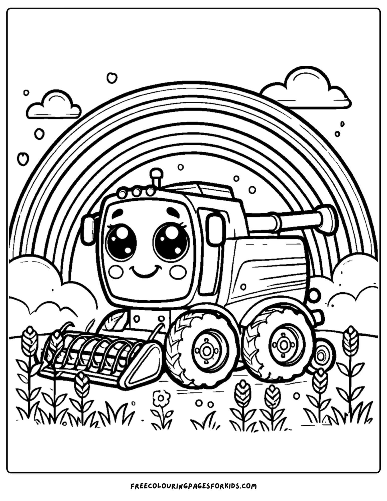 combine under a rainbow coloring page