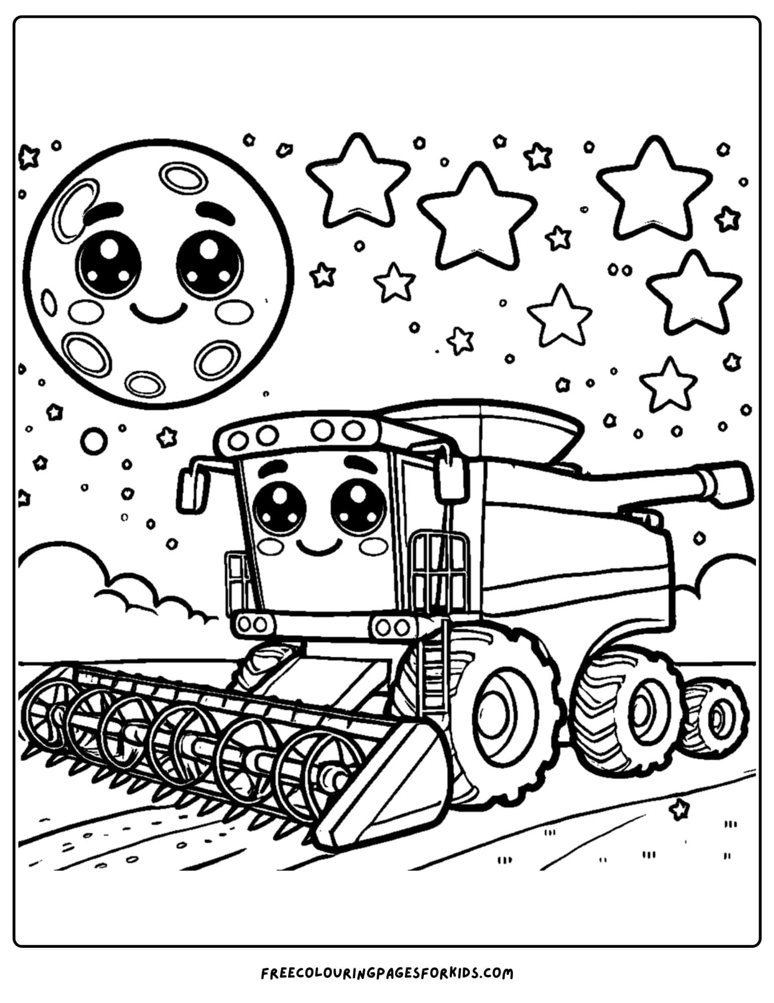 combine under the moon and stars coloring page