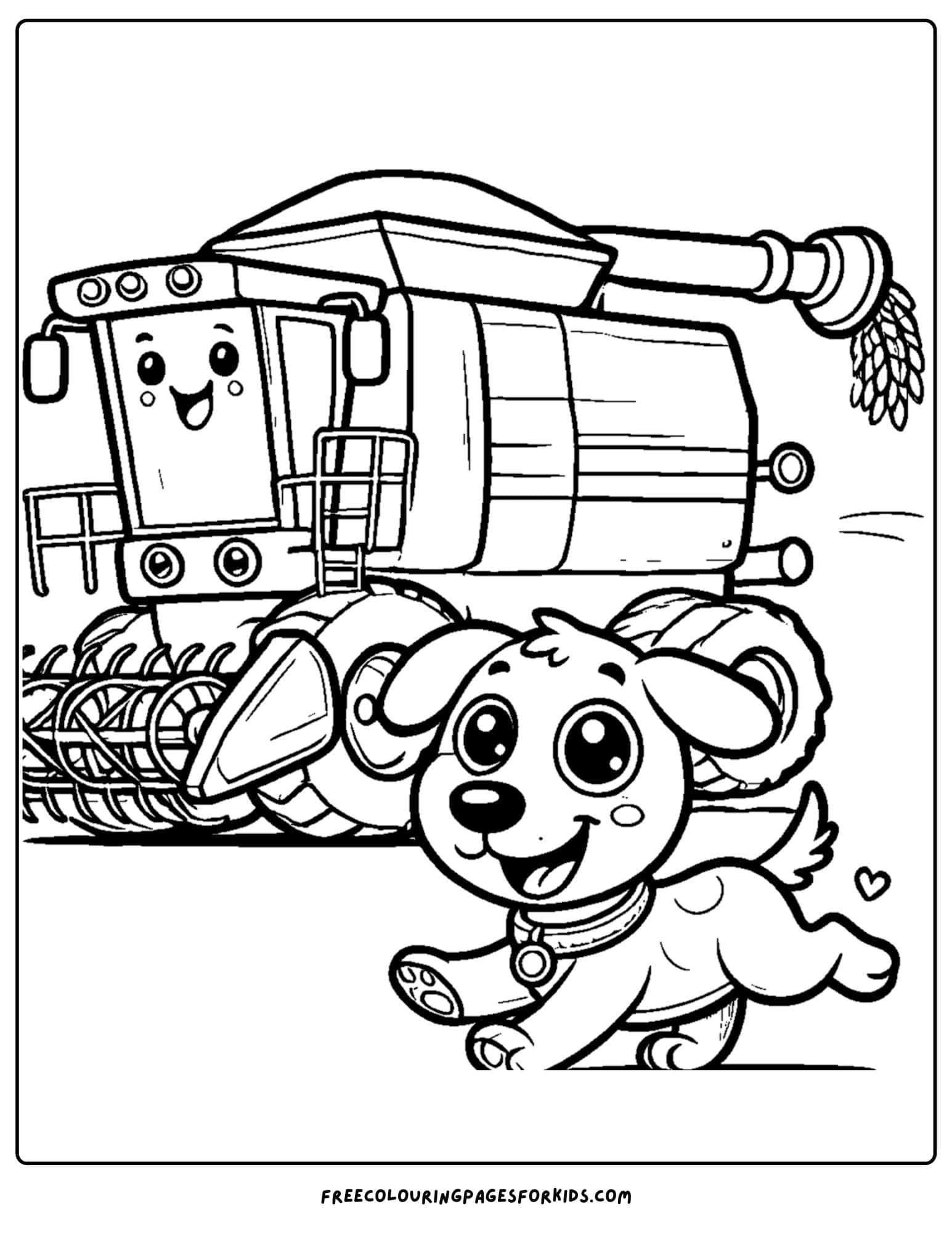 combine with a dog running next to it coloring page