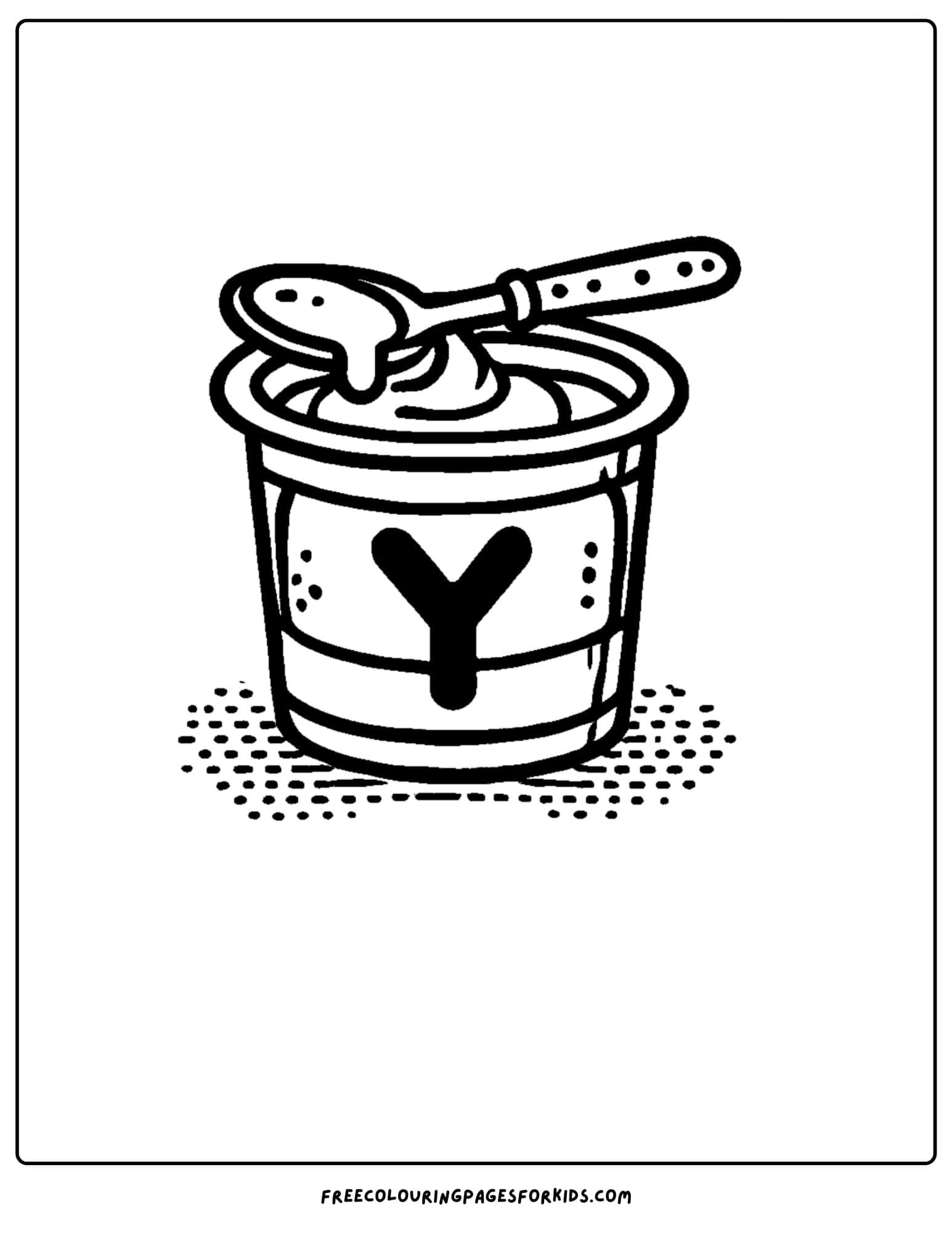 letter y for xxx yoghurt page