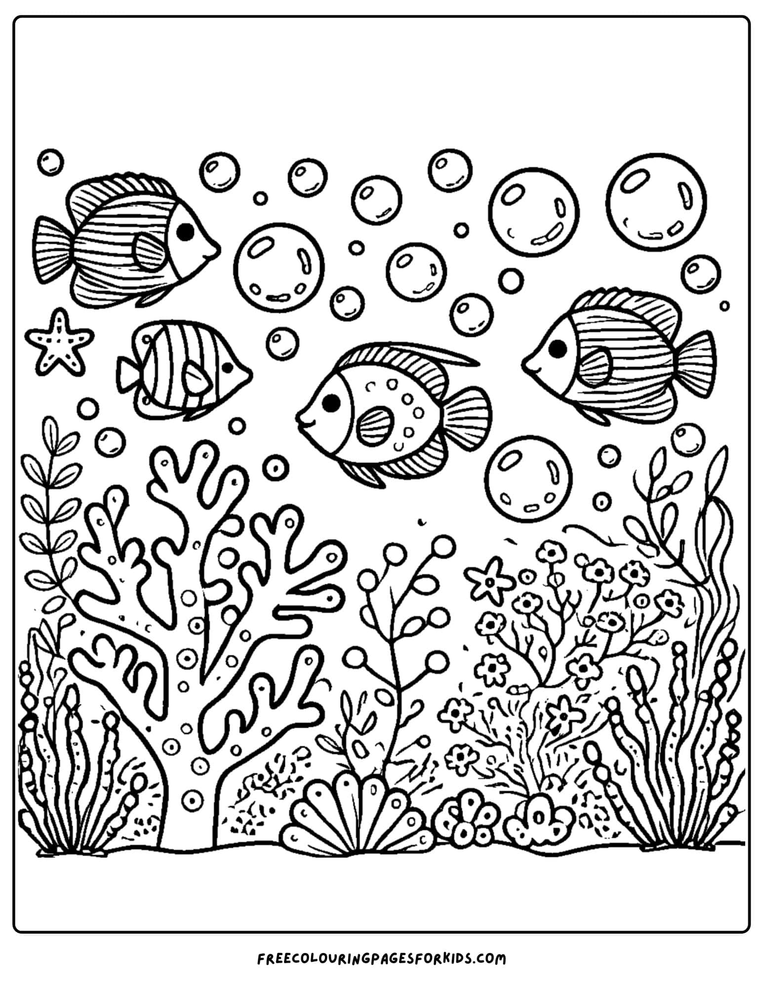 australia day coral reef coloring page