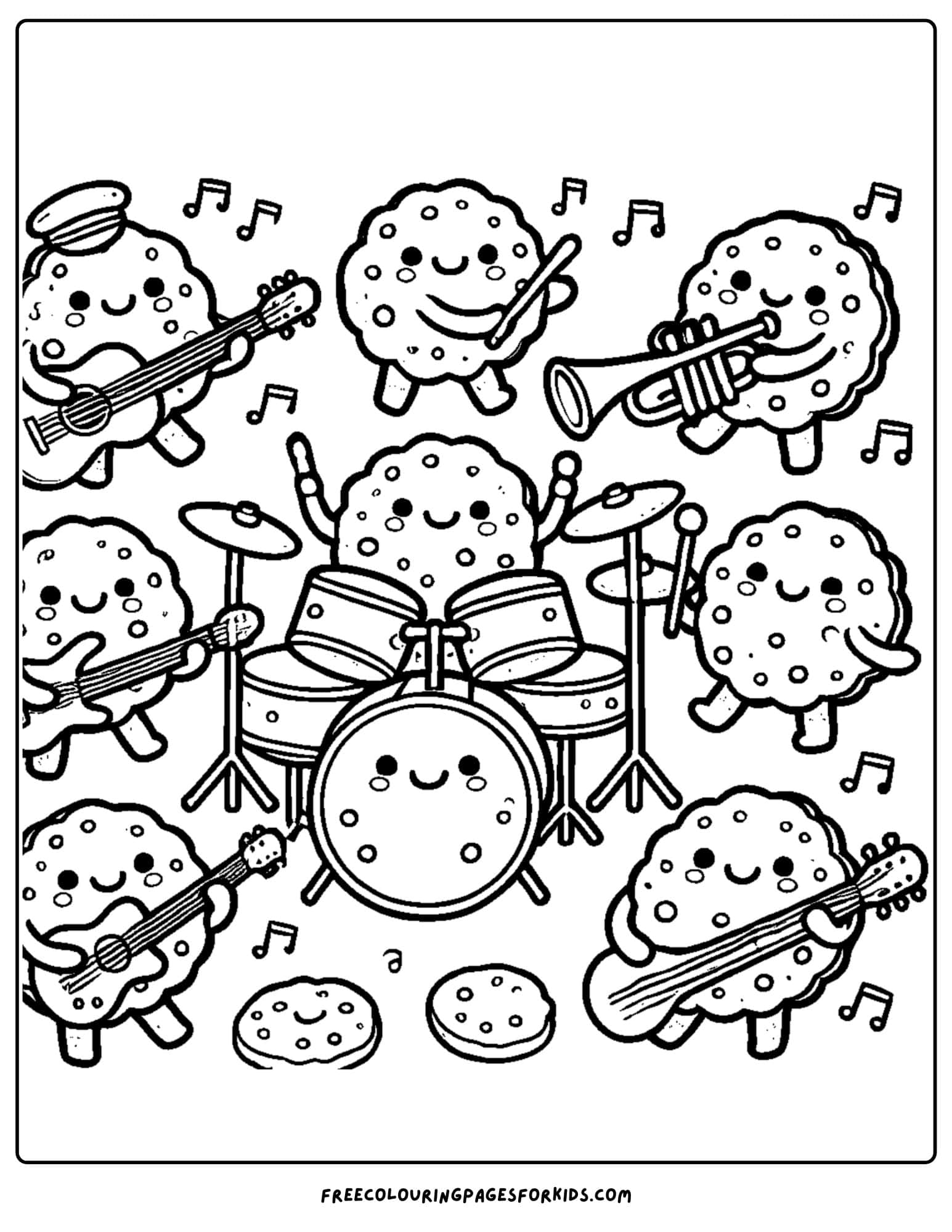 cookie band coloring page