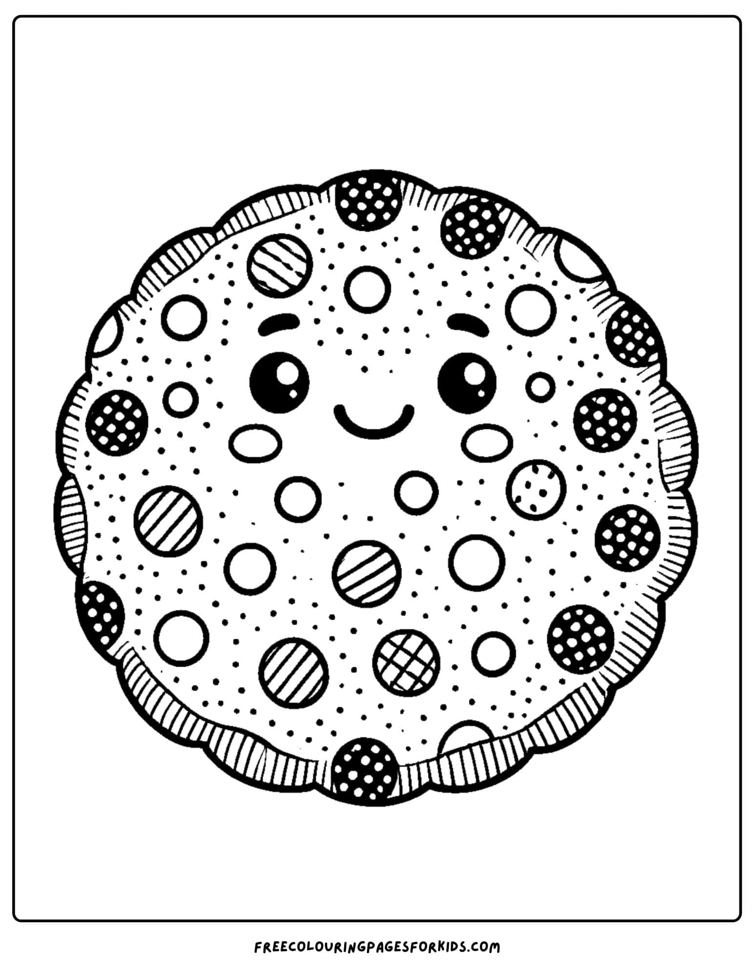 a big cookie coloring page