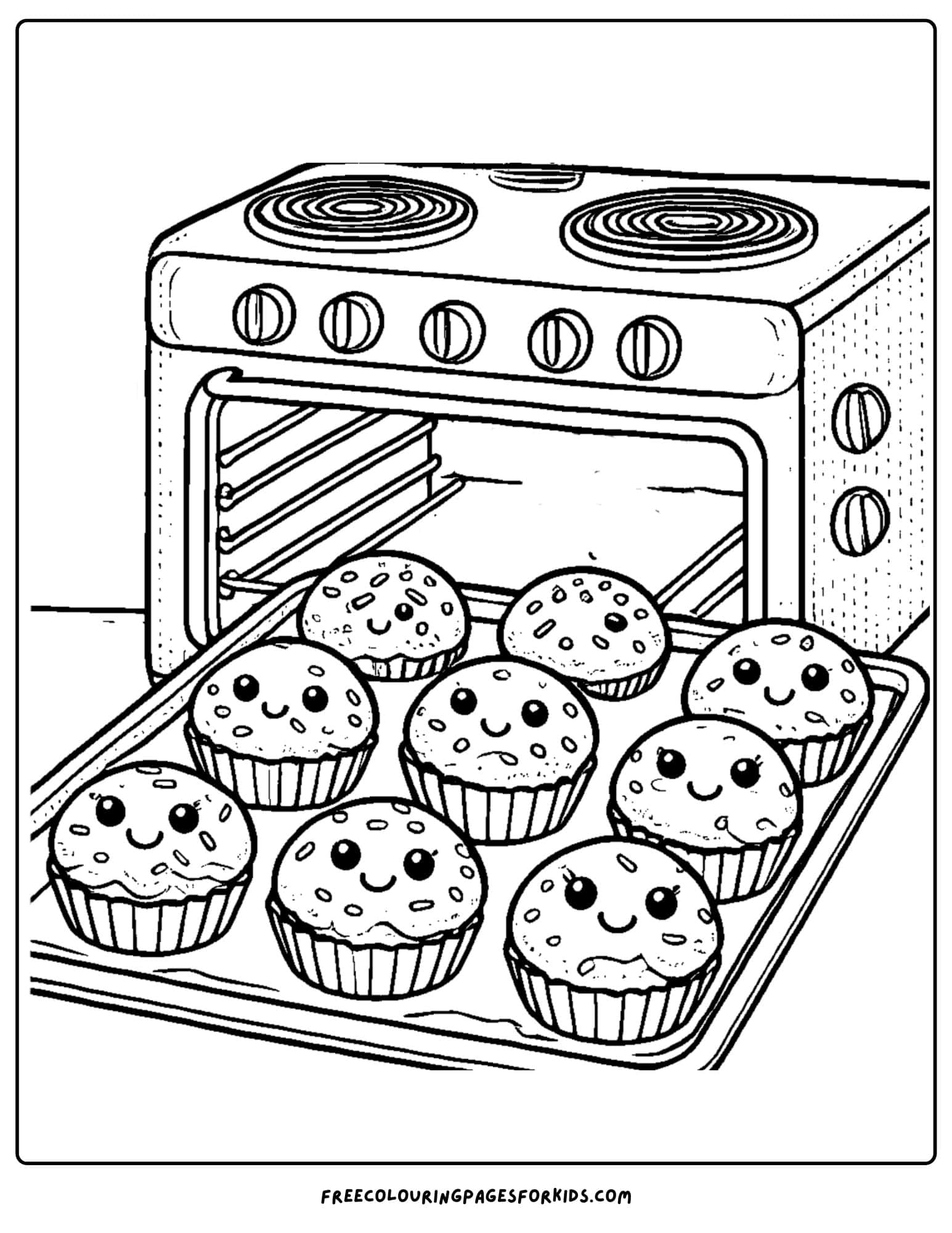 cookies fresh out of the oven coloring page