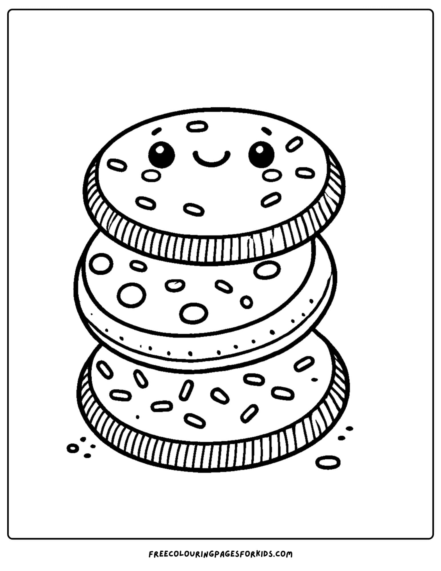 cookies stack coloring page