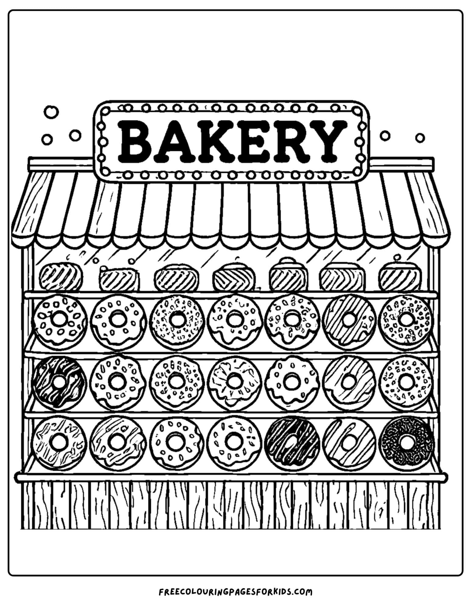 donut store coloring page