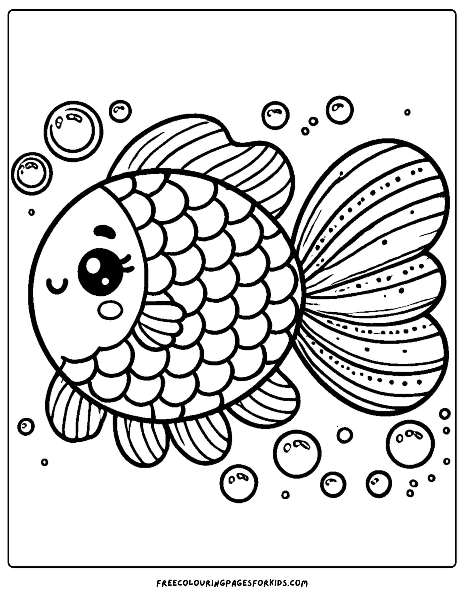 a giant fish coloring page