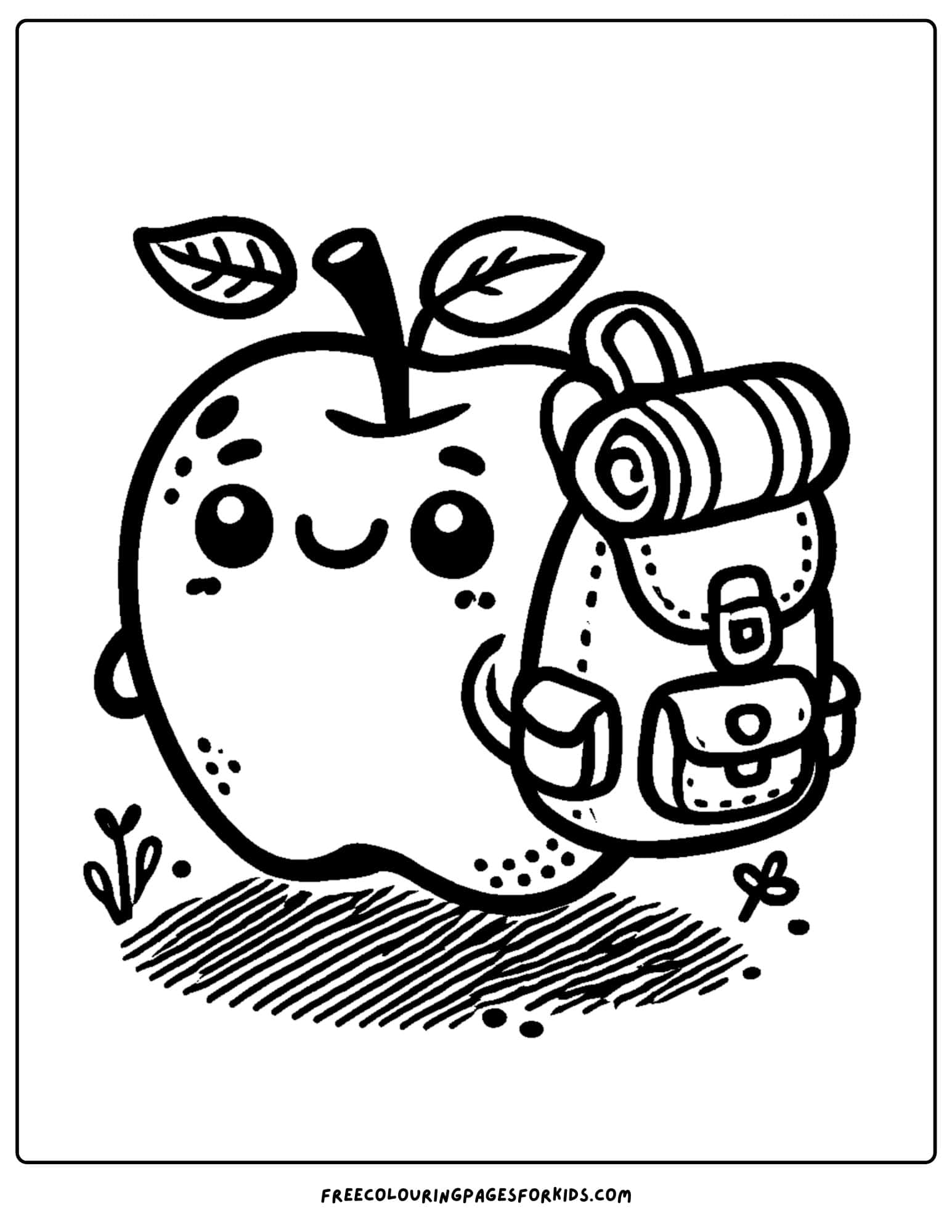 apple coloring page