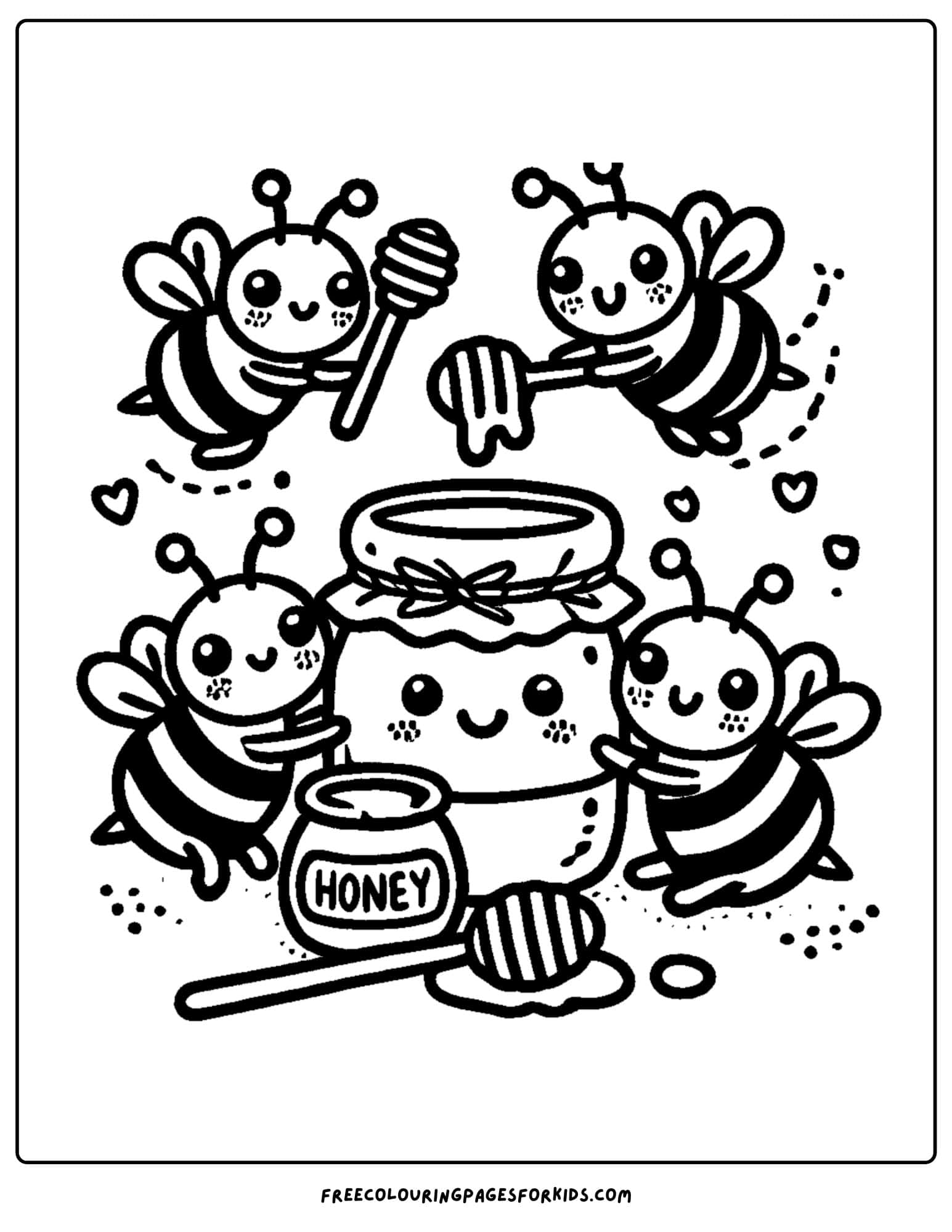 honey coloring page