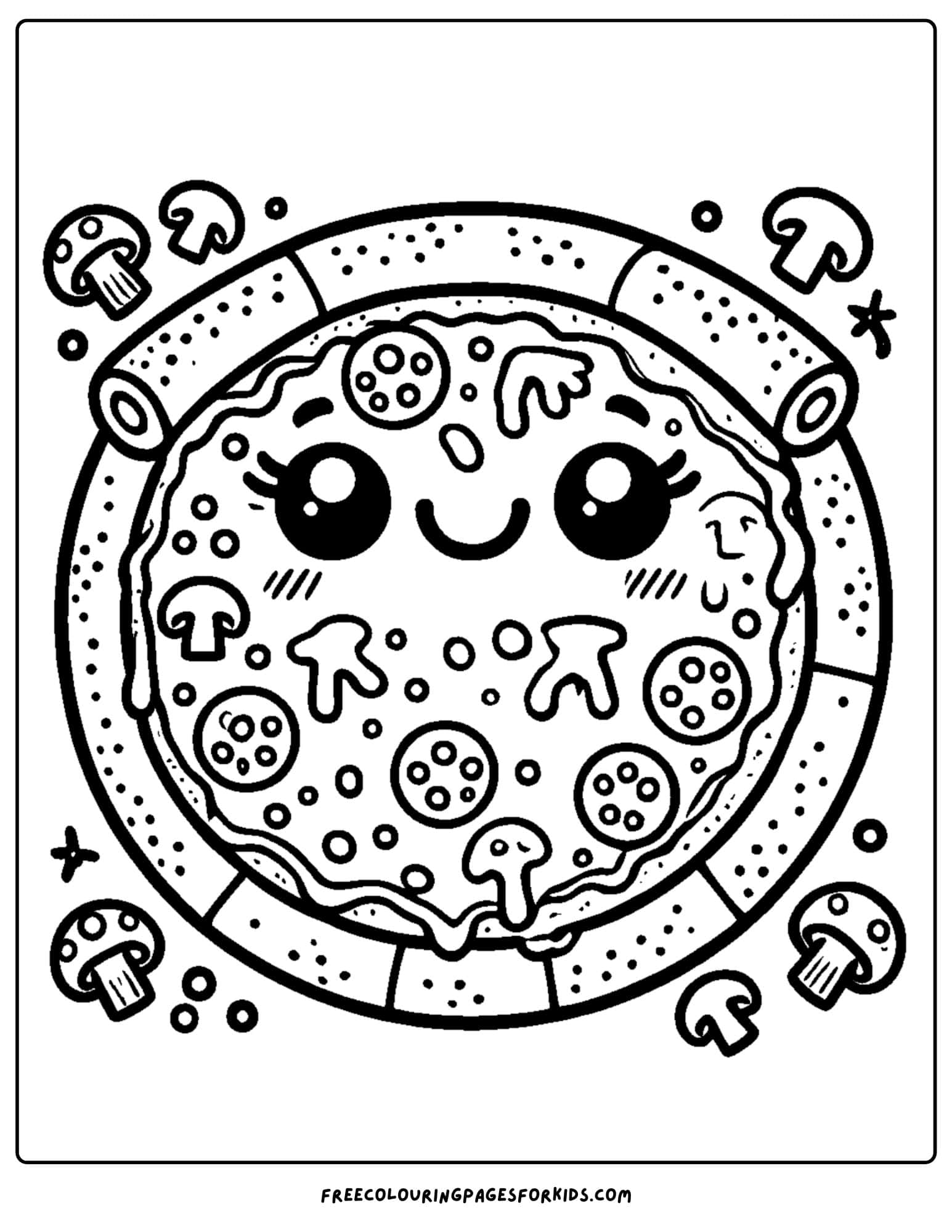 cheese pizza coloring page