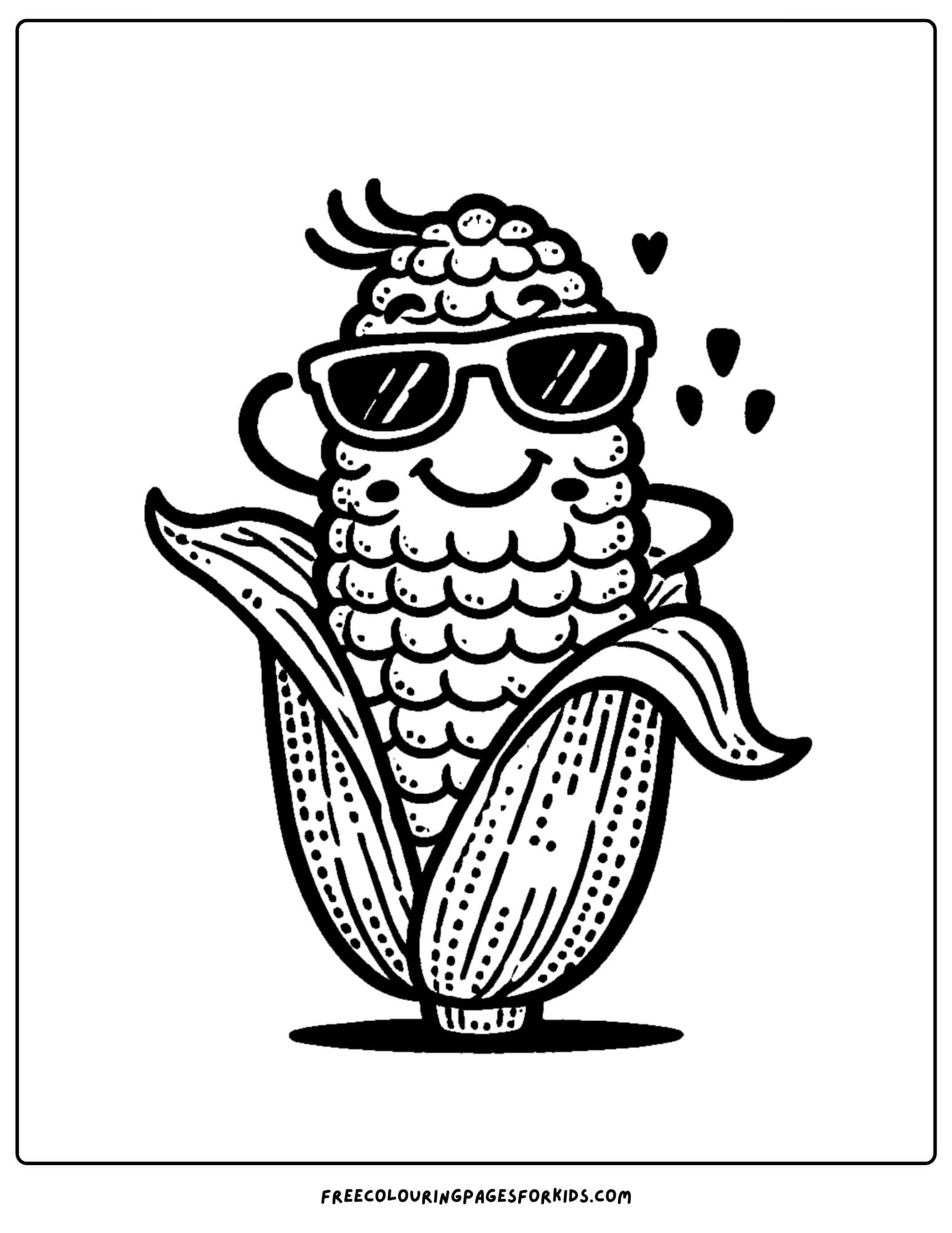 corn coloring page