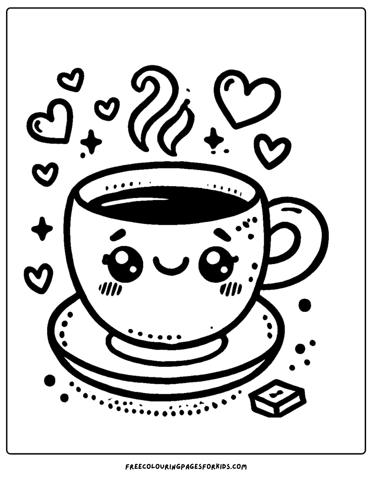 tea coloring page