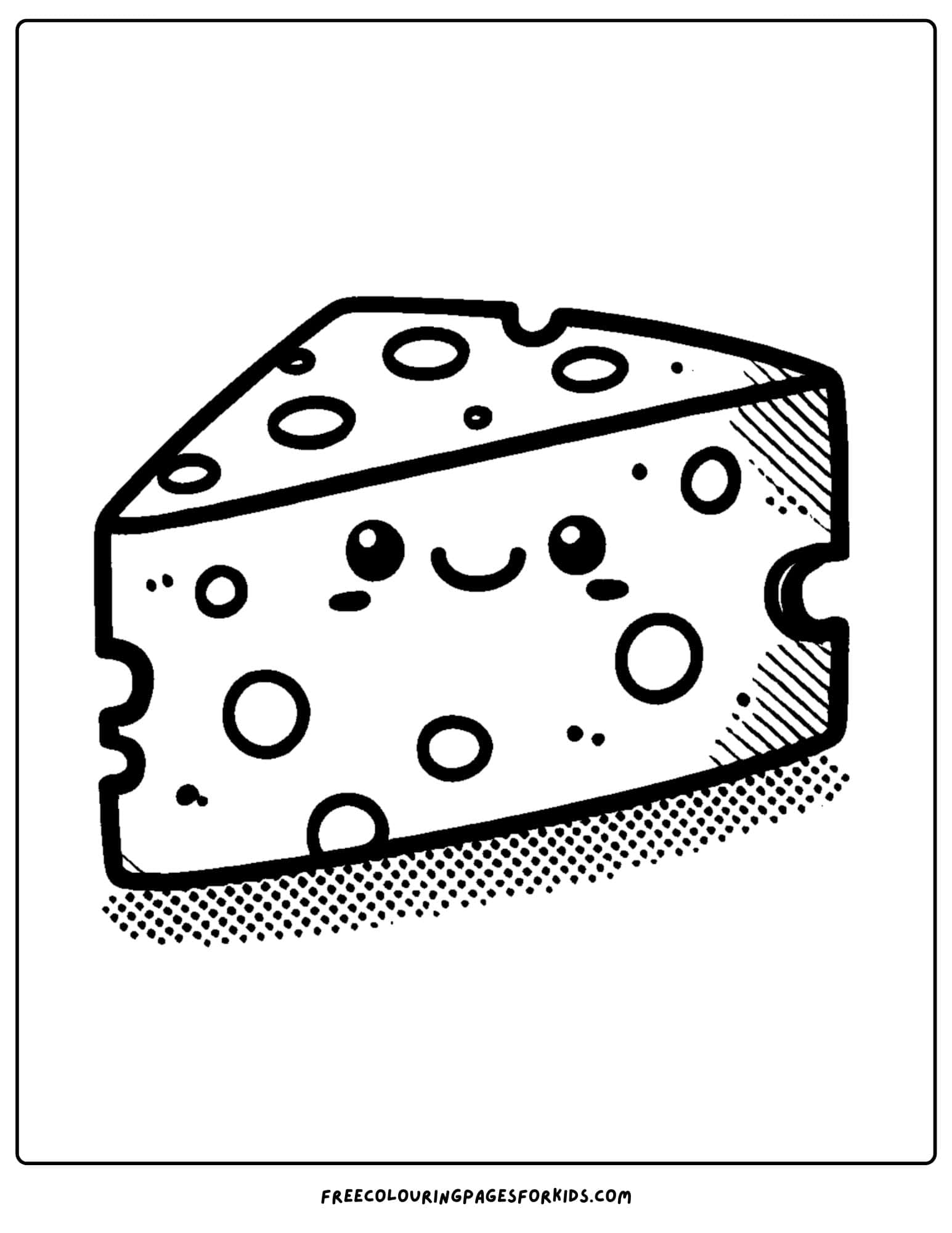 cheese coloring page