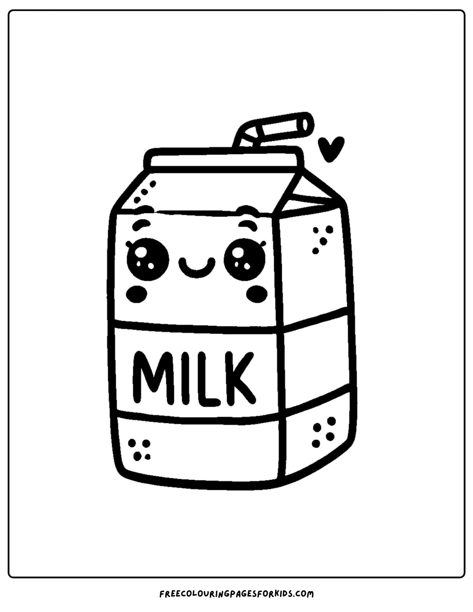 milk coloring page