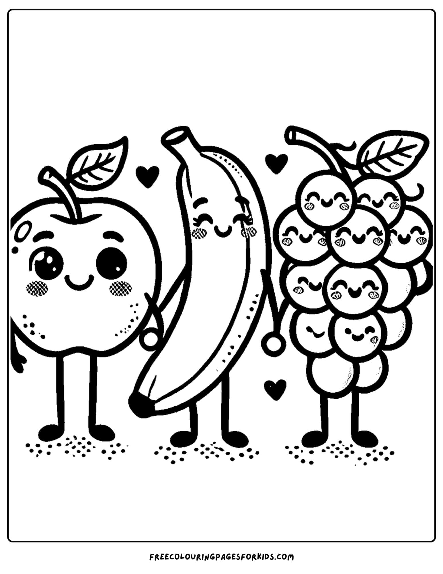 fruit coloring page