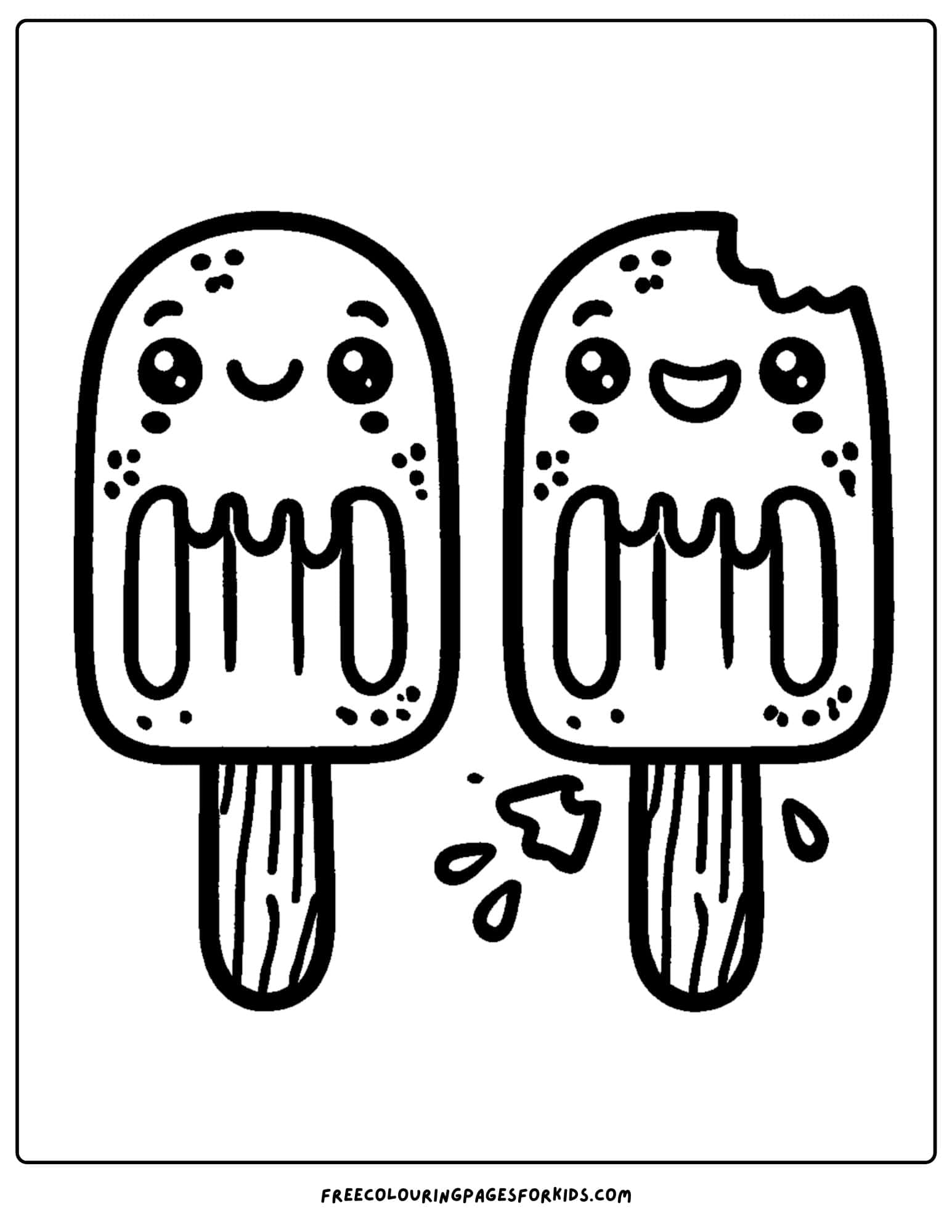 popsicle coloring page