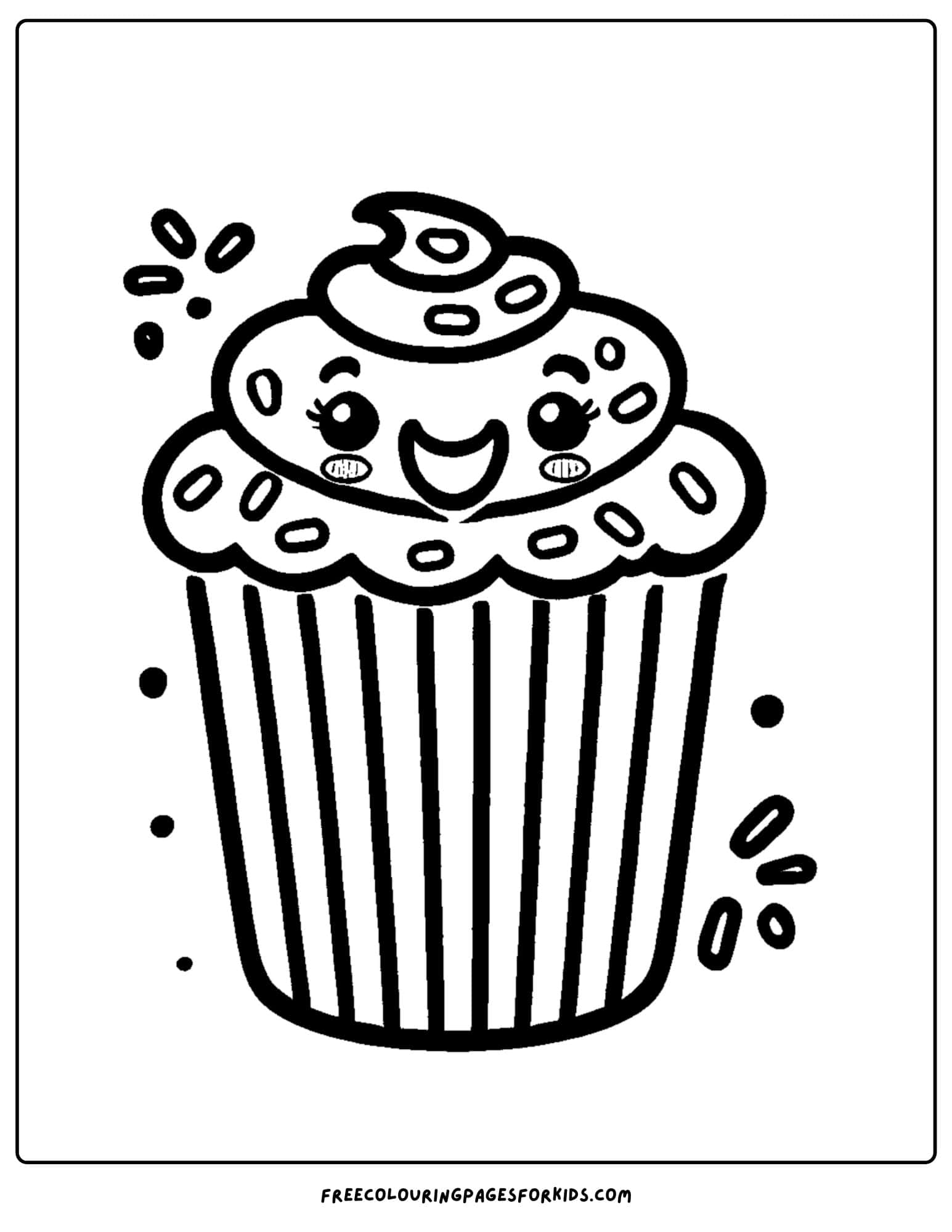 cupcake coloring page