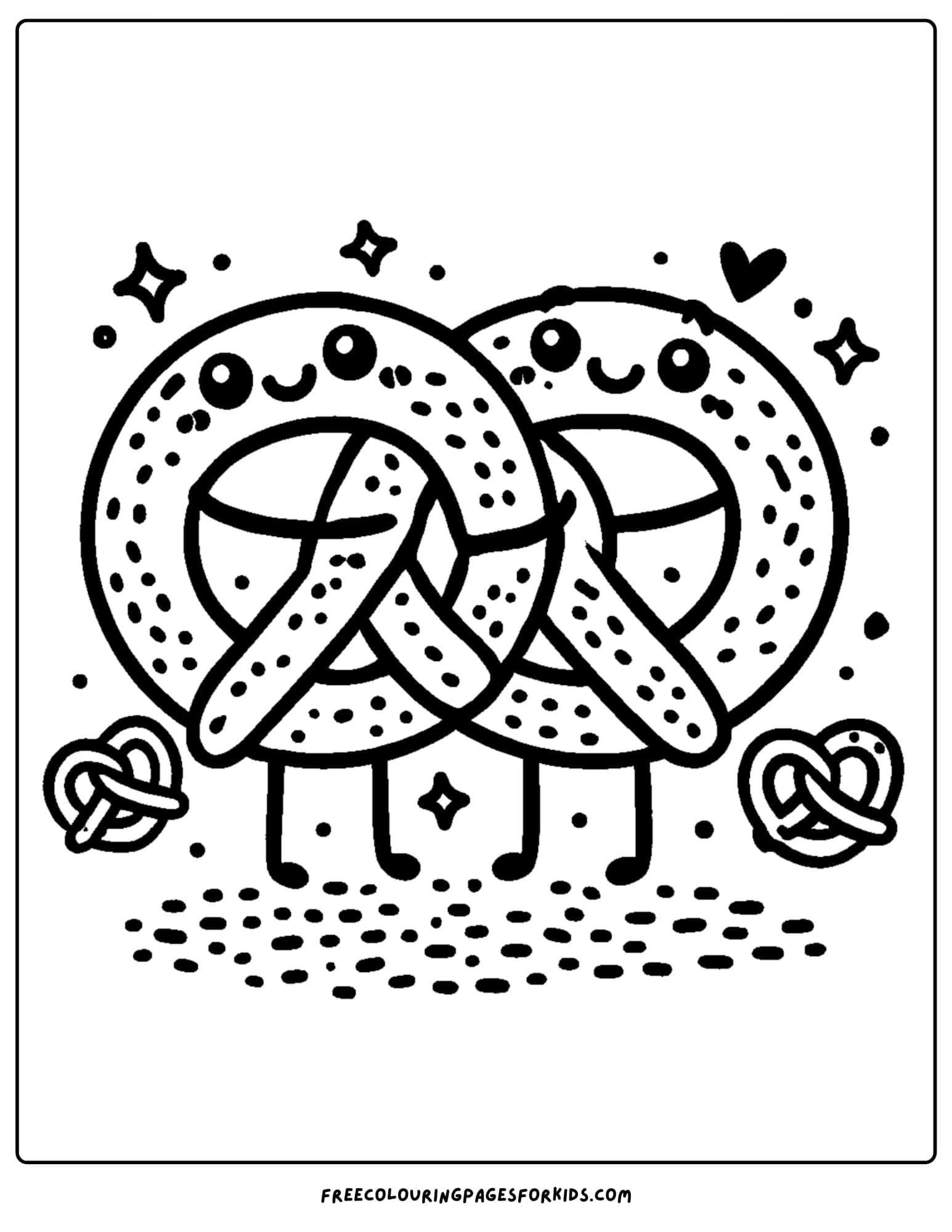 pretzel coloring page