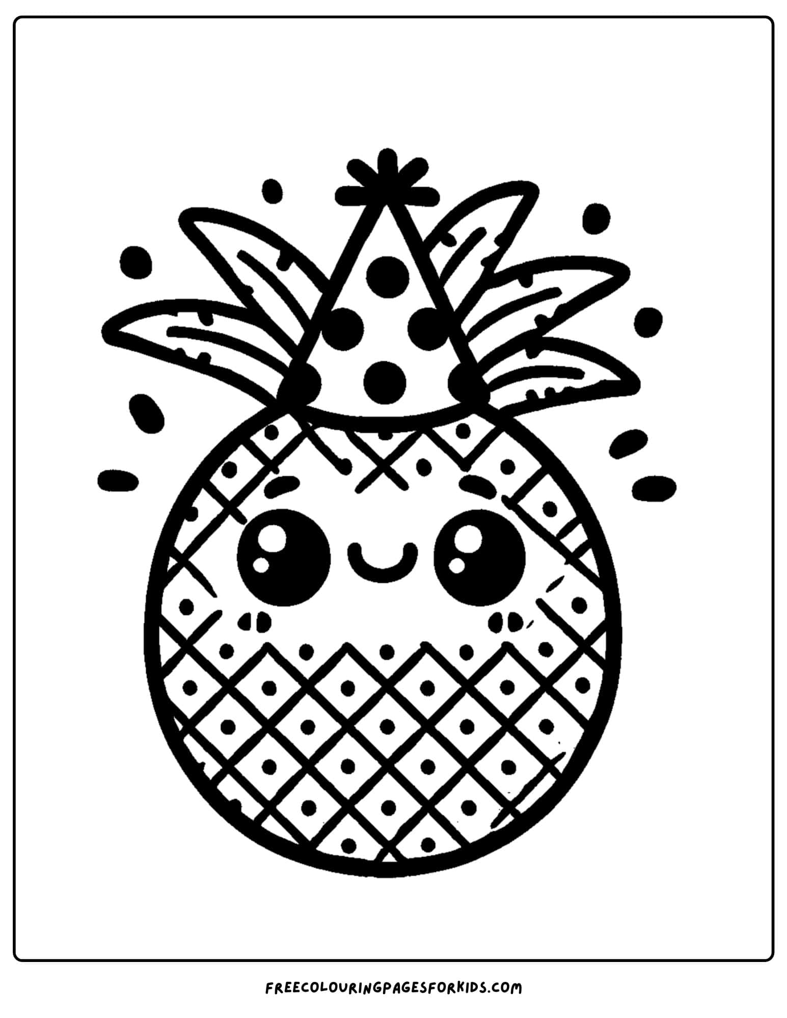 pineapple coloring page