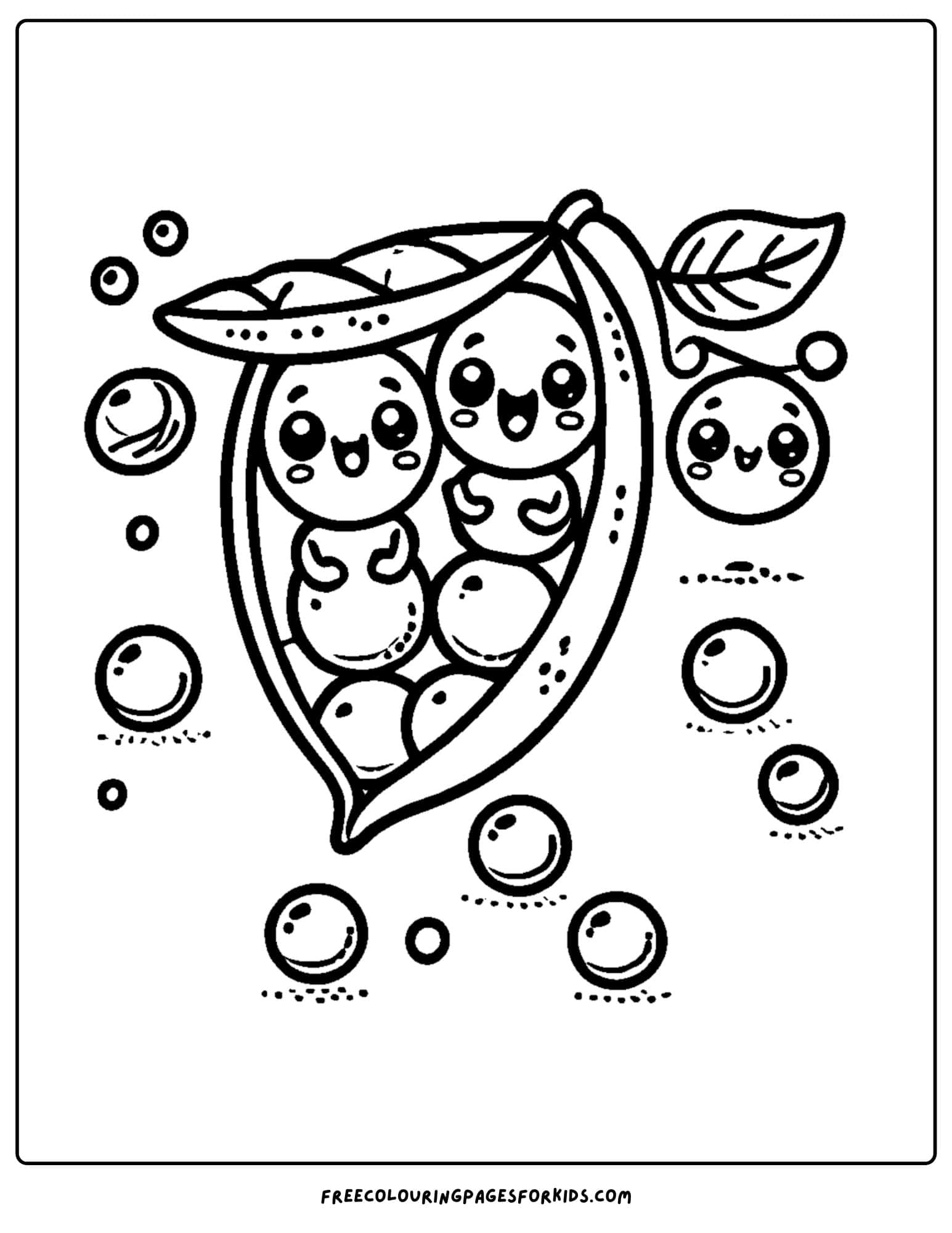 peas in a pod coloring page