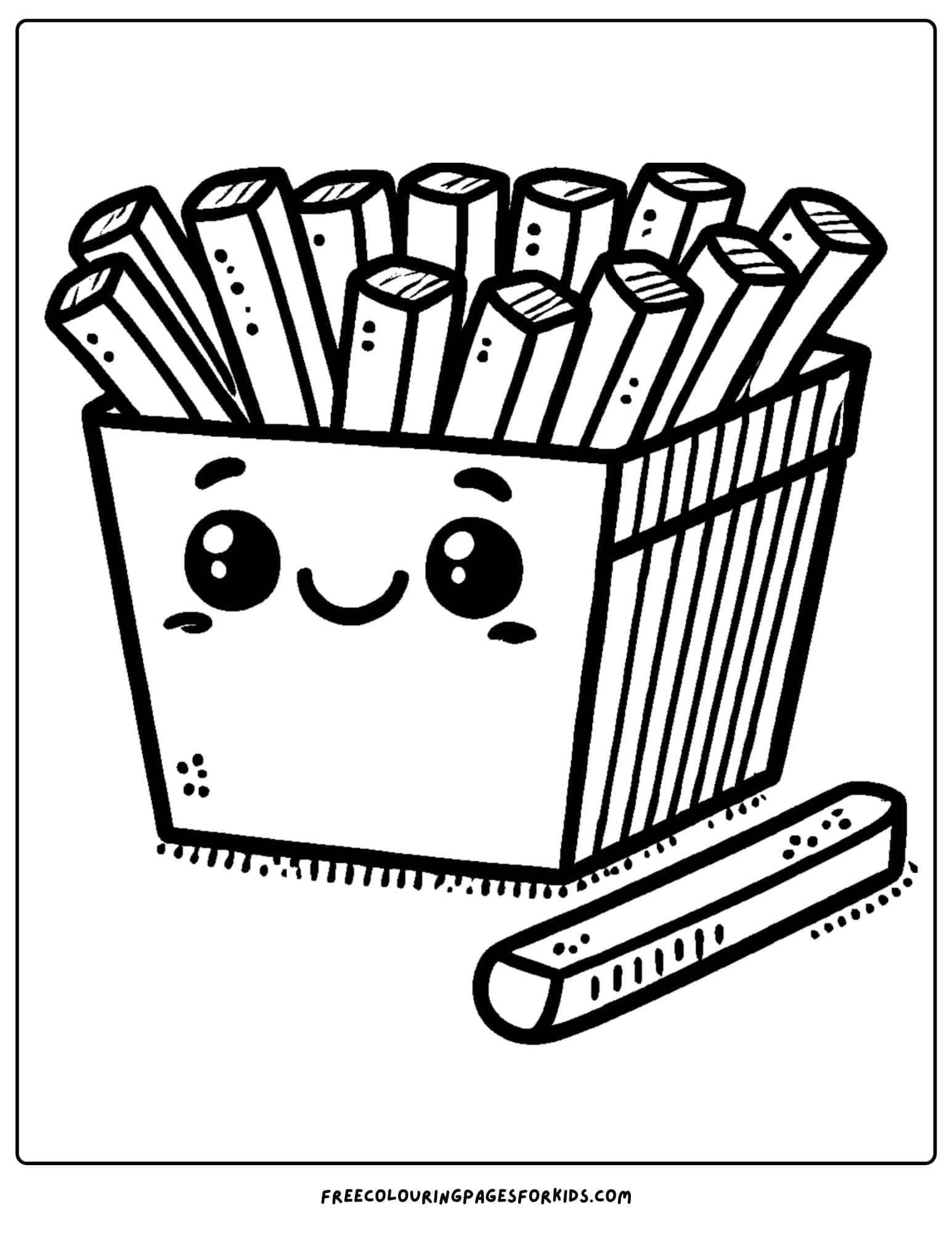 french fries coloring page