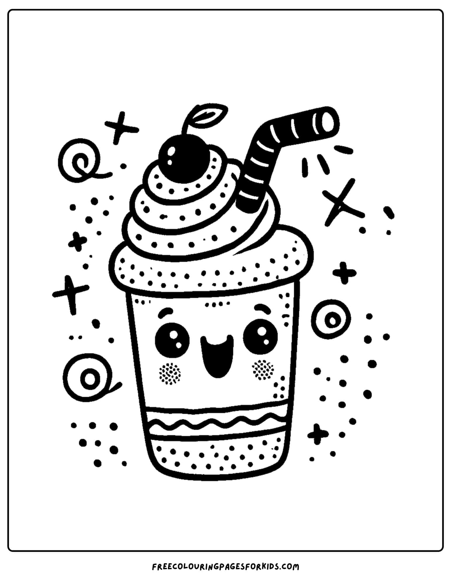 smoothie coloring page