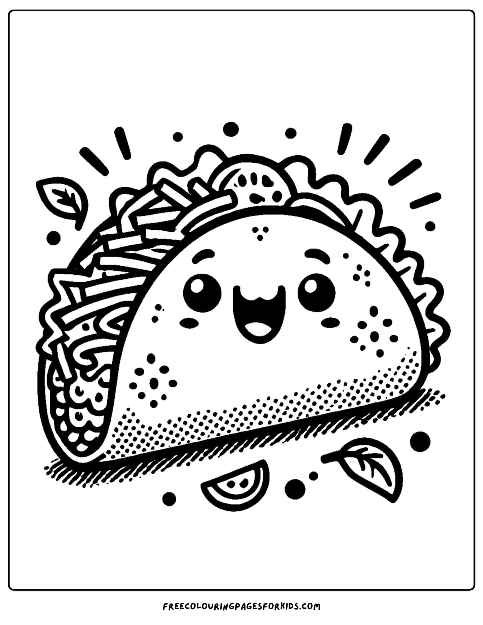 taco coloring page