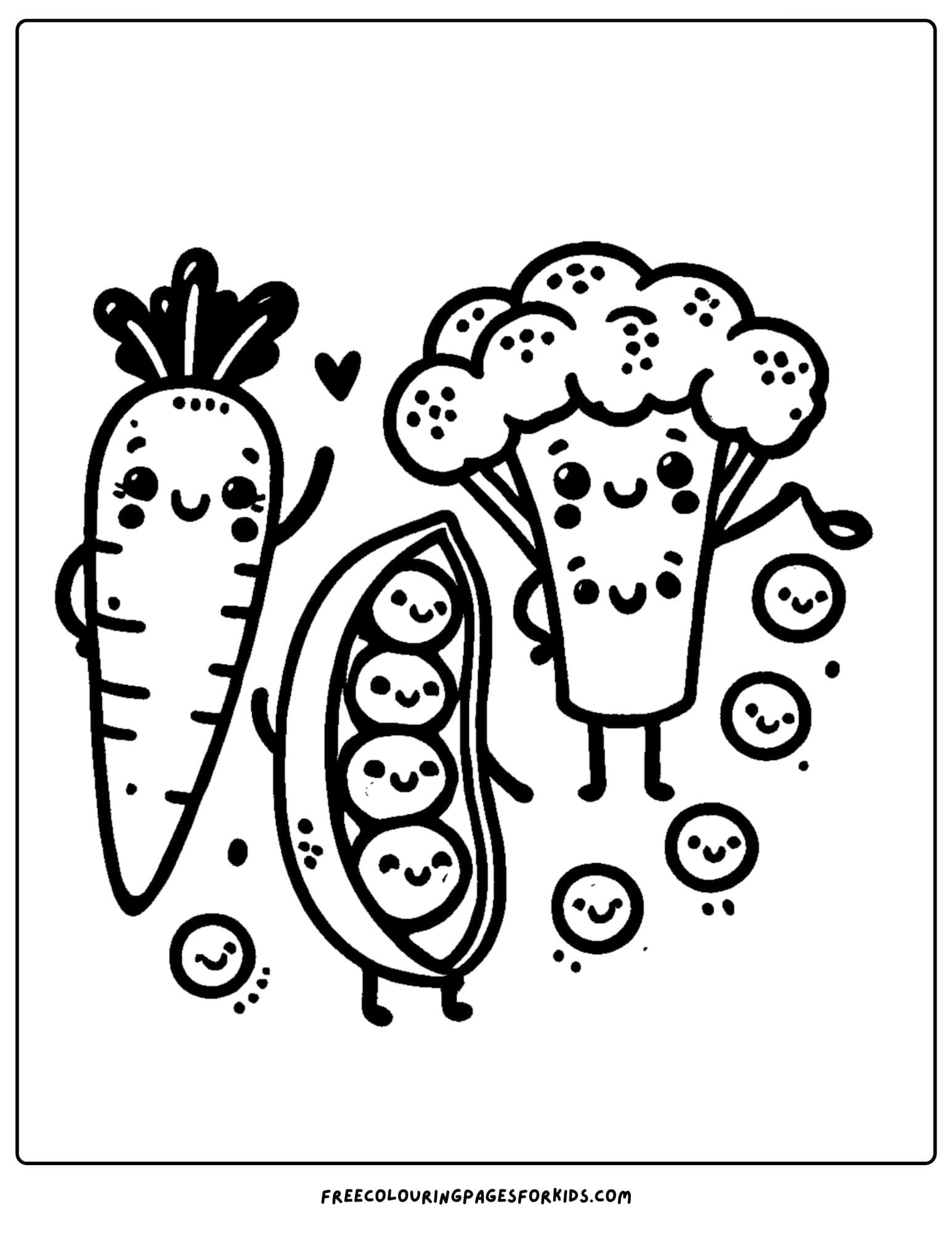 vegetables coloring page