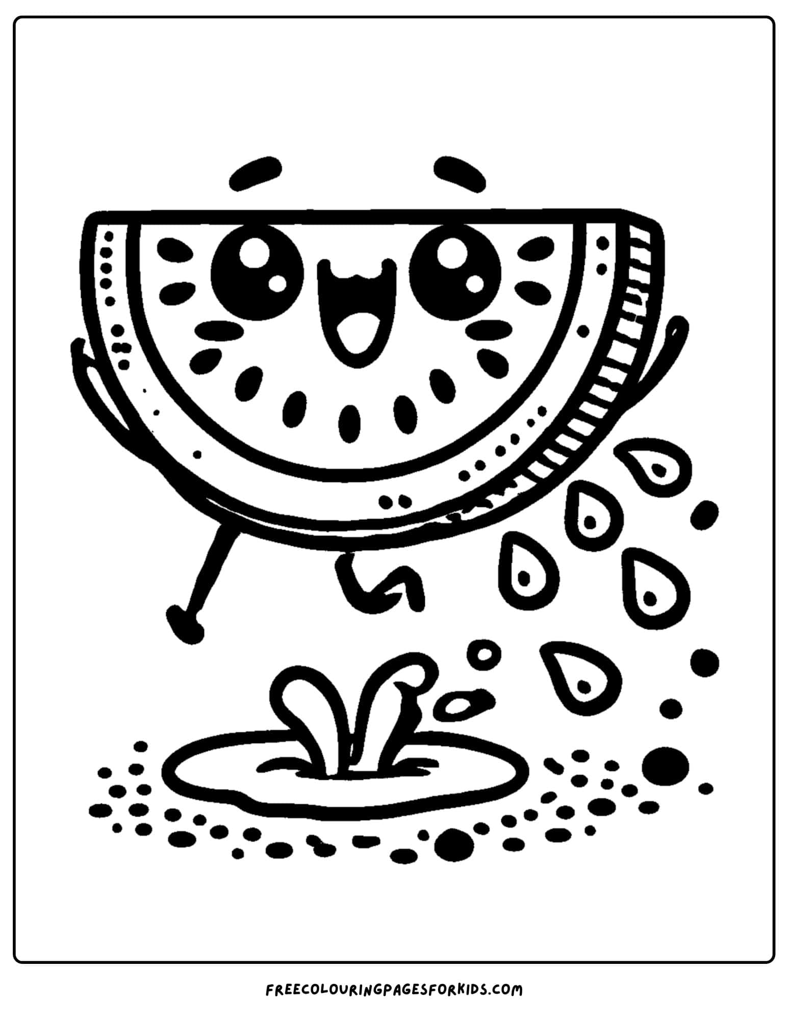 watermelon coloring page