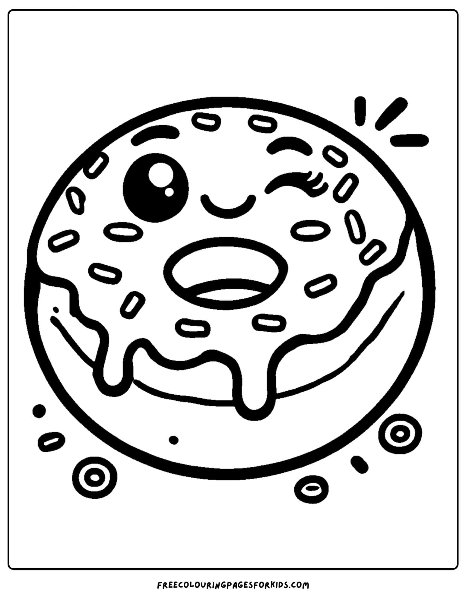 donut coloring page