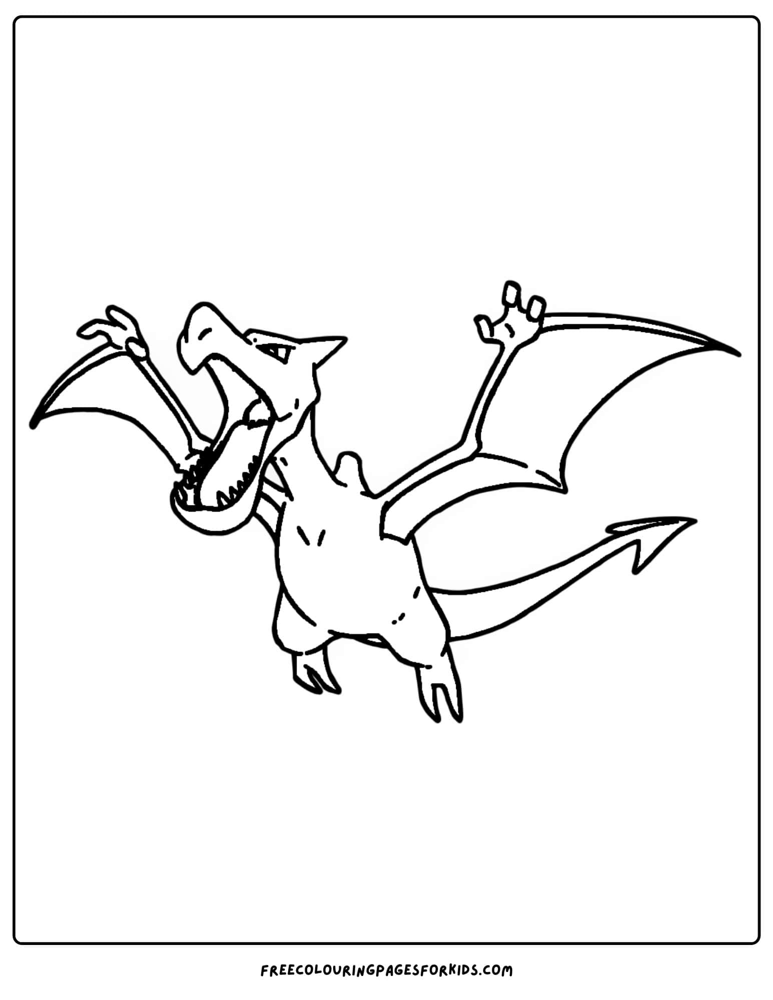 aerodactyl pokemon coloring page