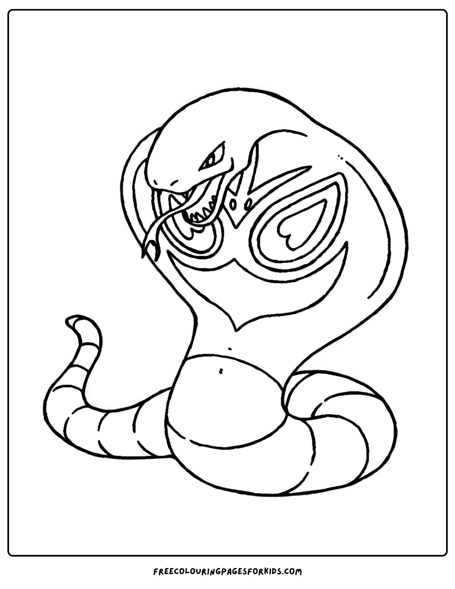 arbok pokemon coloring page