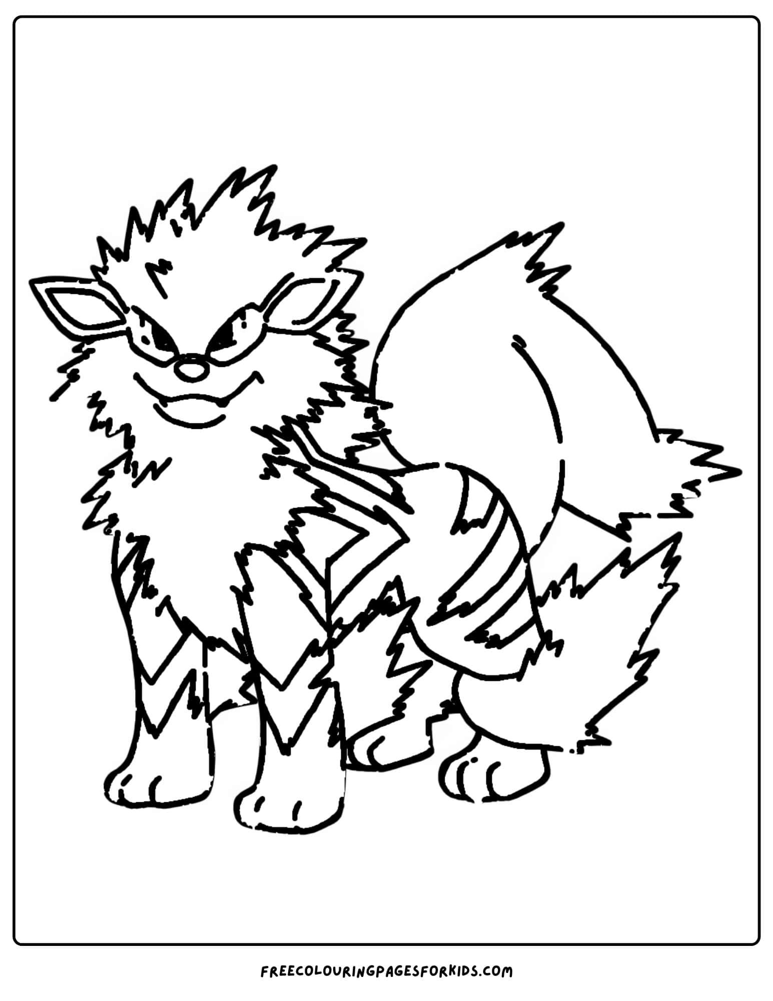 arcanine pokemon coloring page