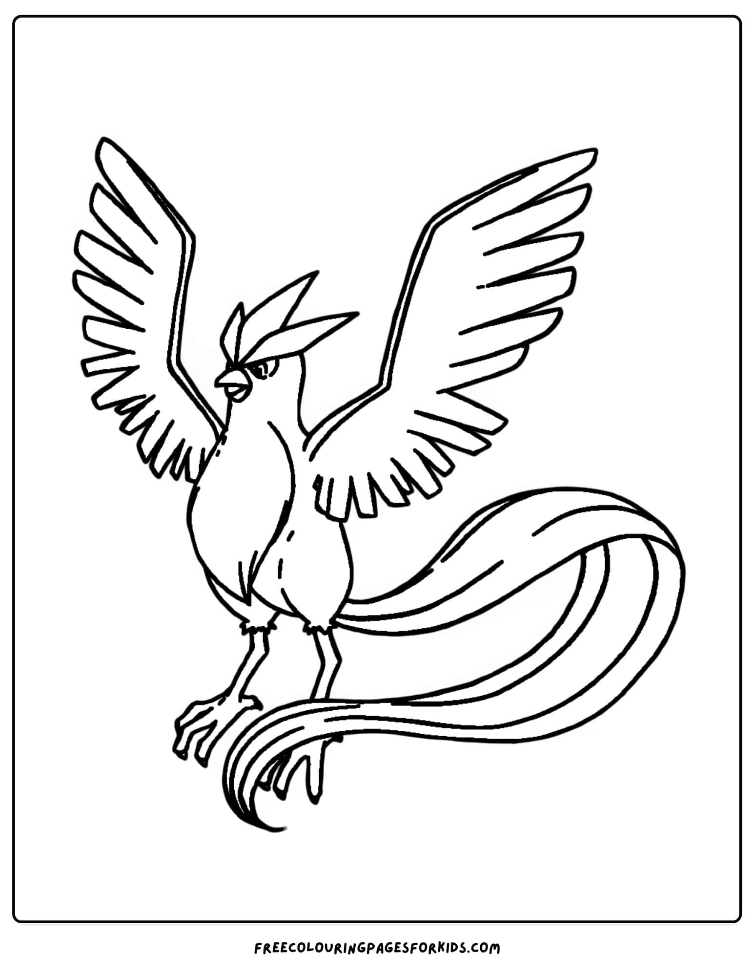 articuno pokemon coloring page